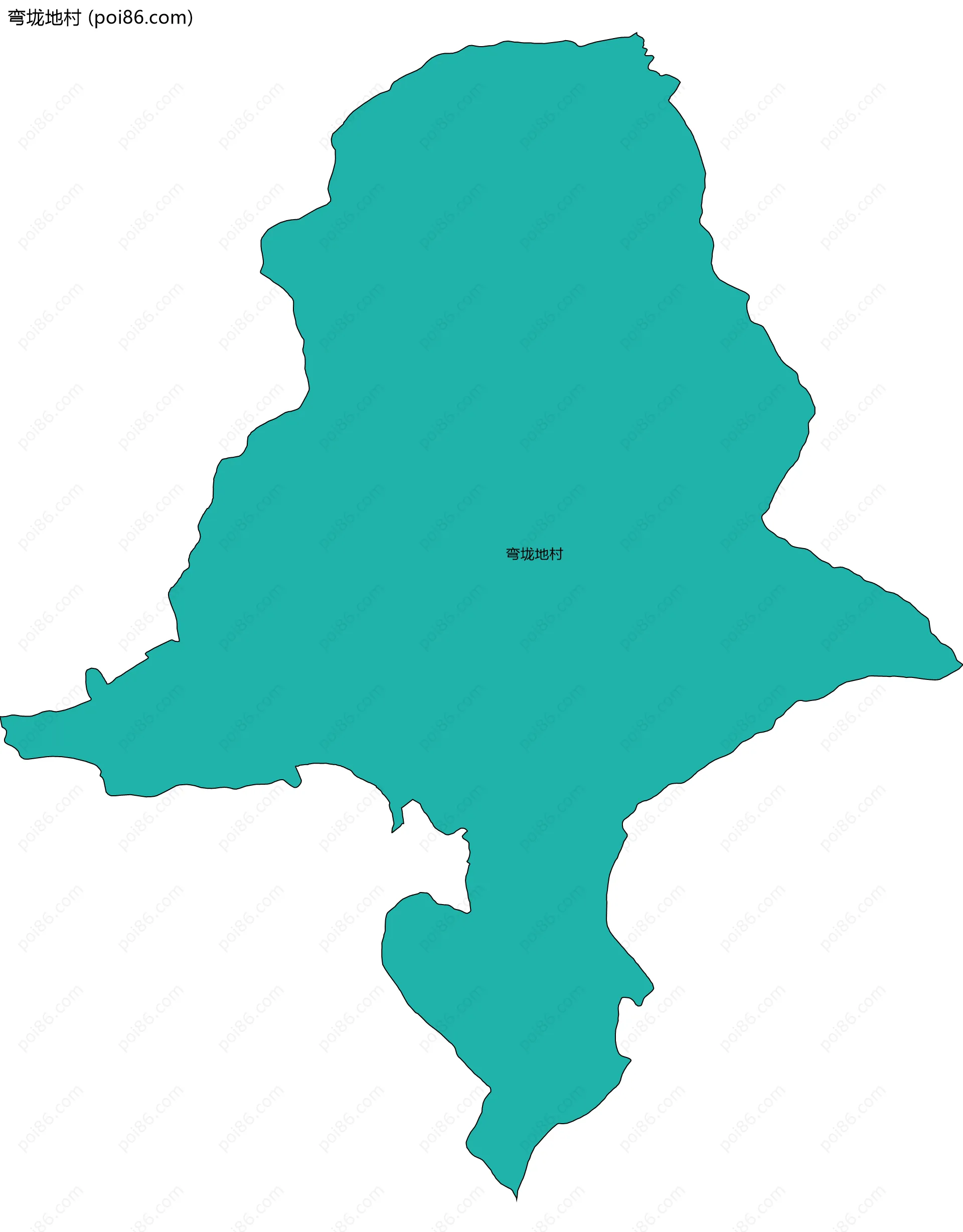 弯垅地村边界地图