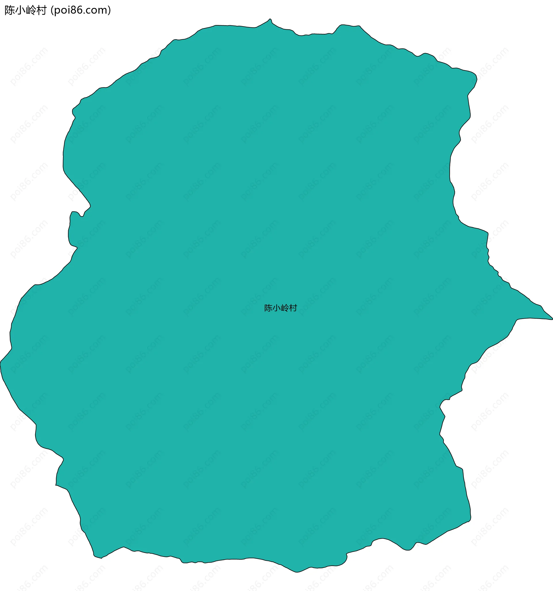 陈小岭村边界地图
