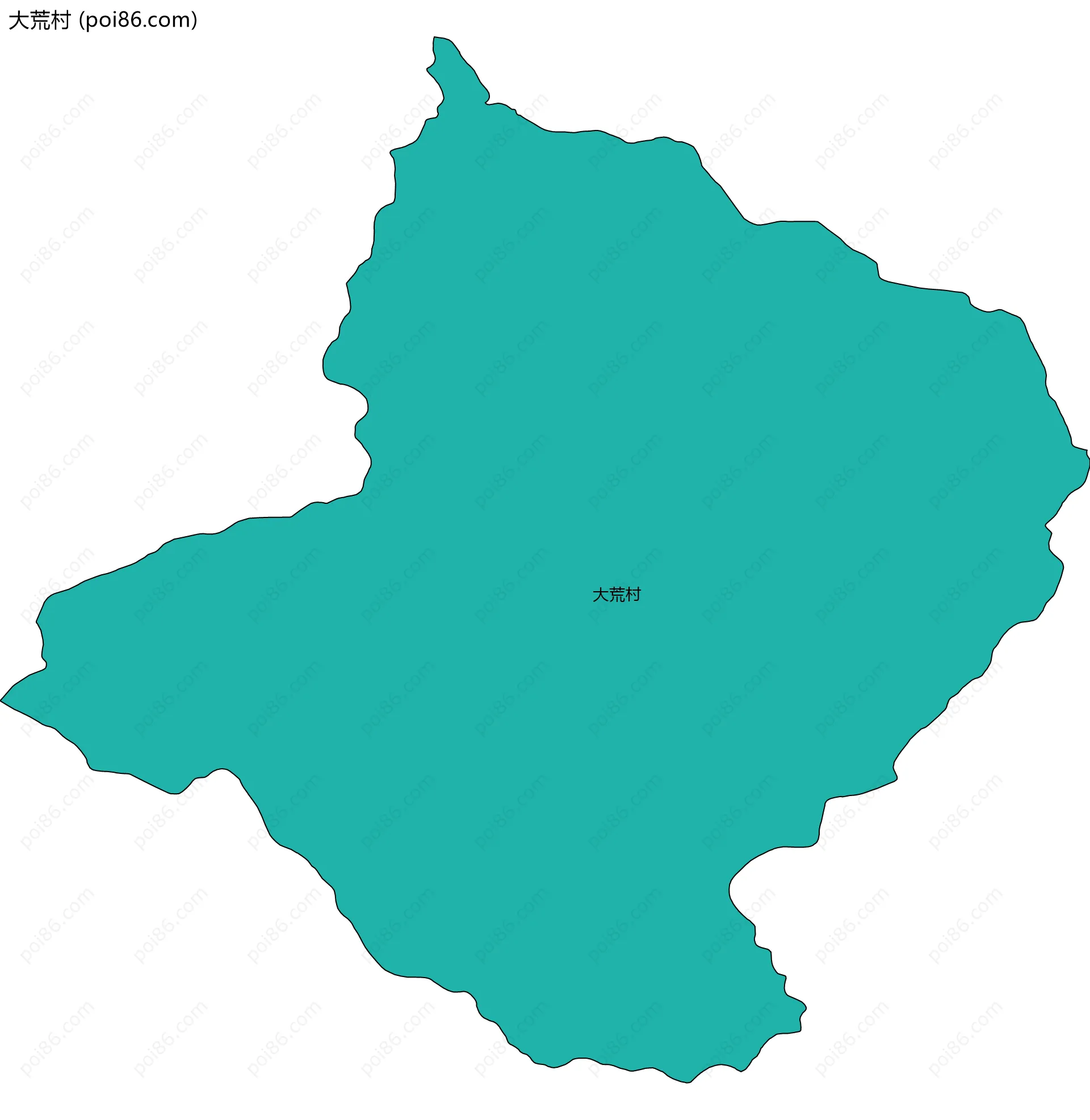 大荒村边界地图