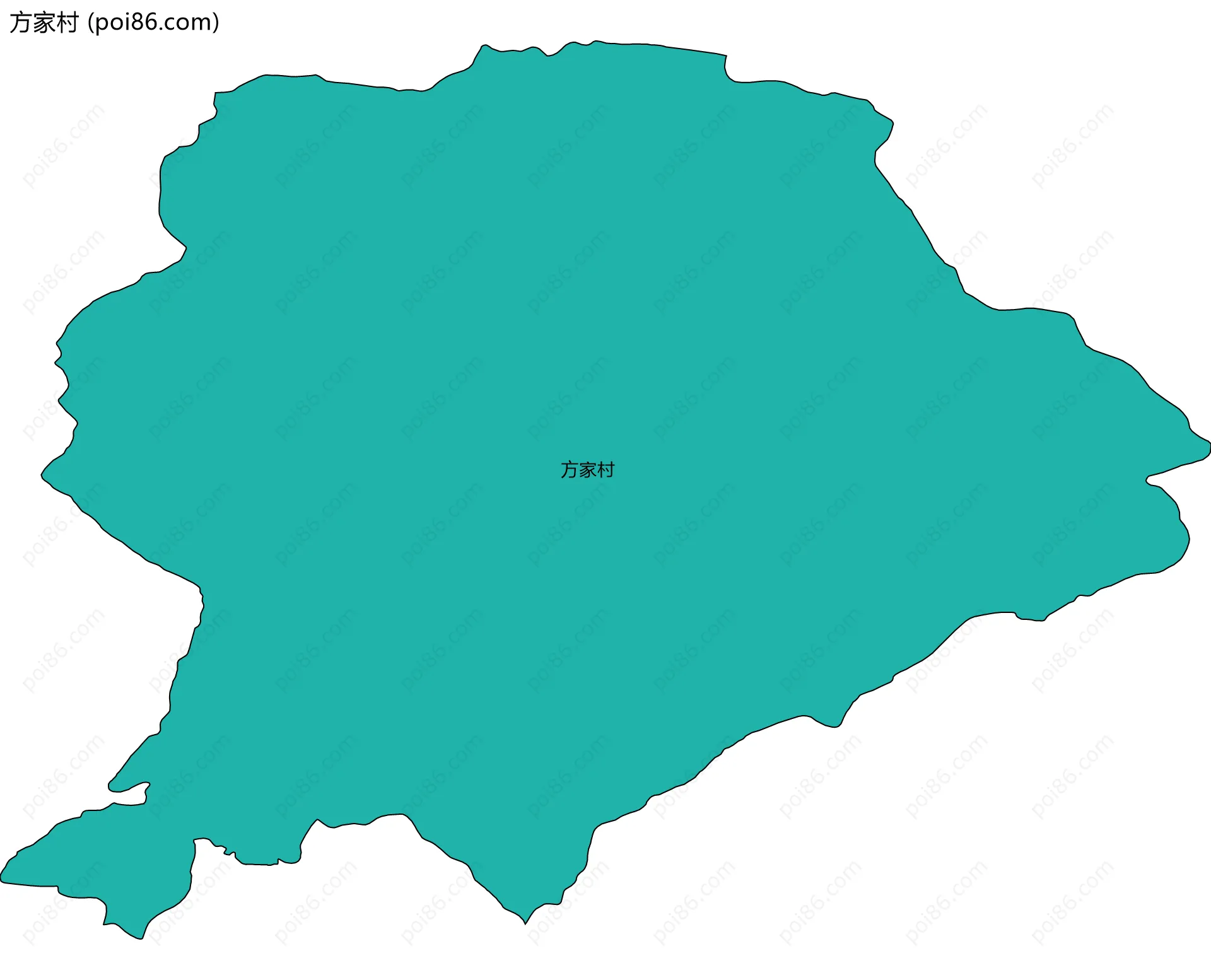 方家村边界地图