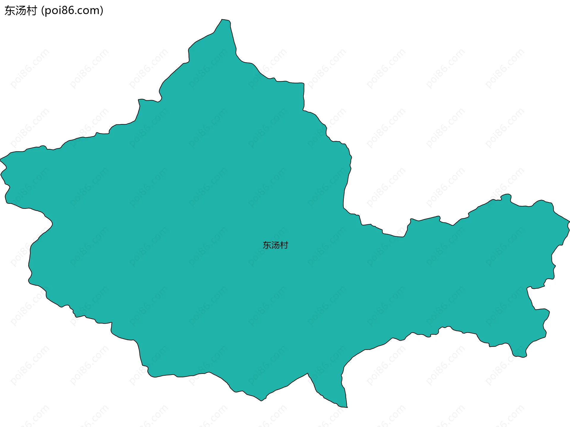 东汤村边界地图