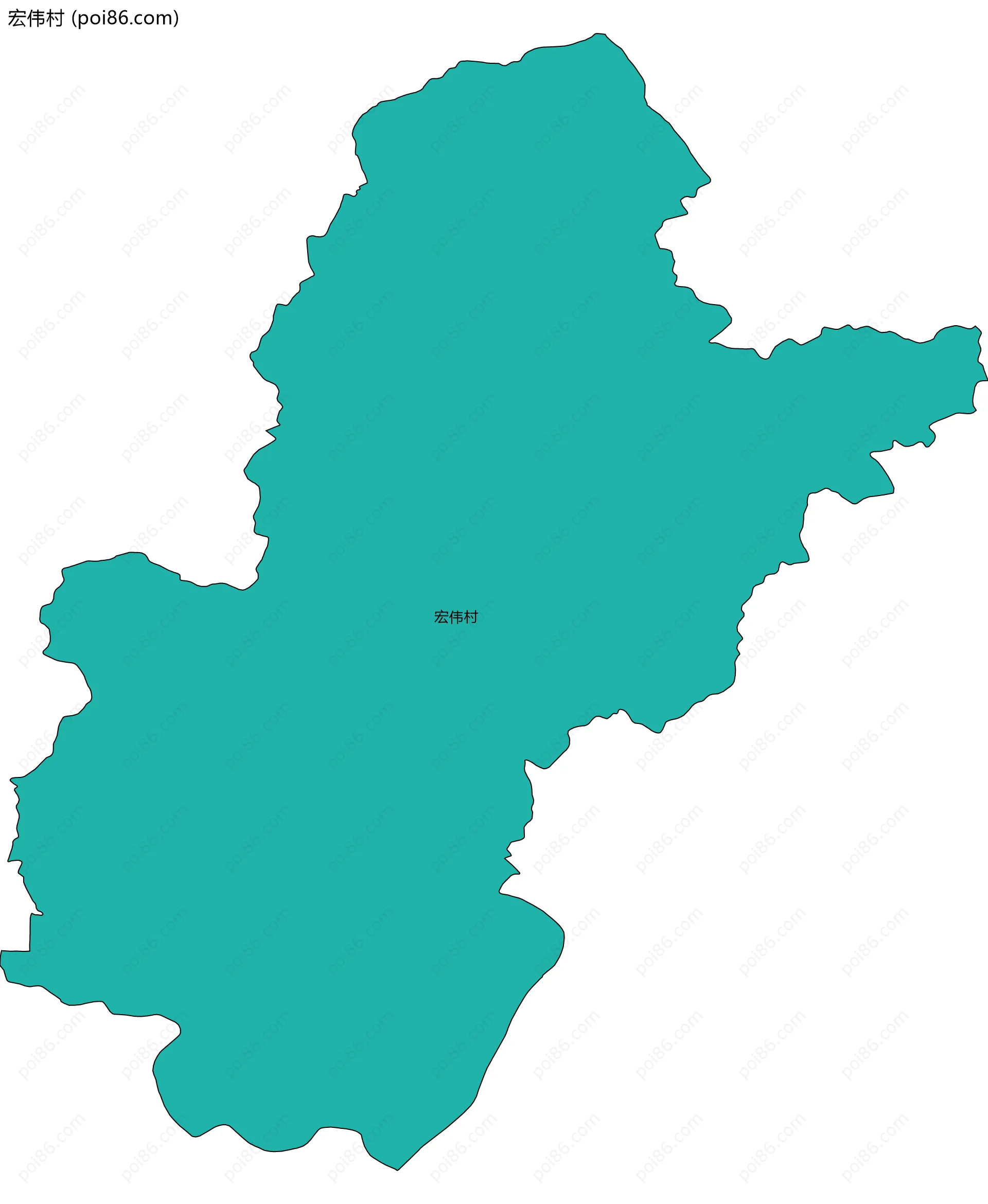宏伟村边界地图