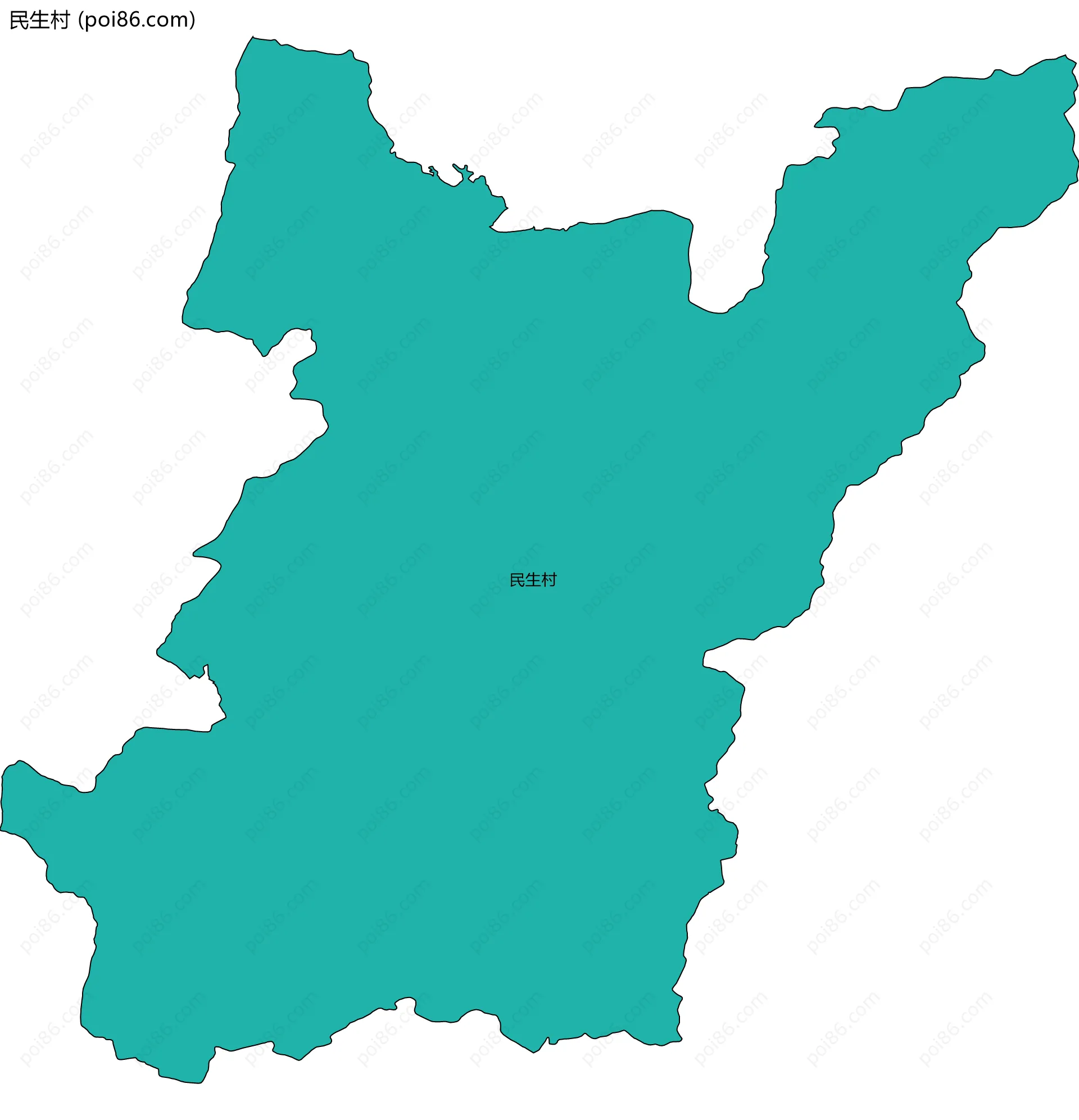 民生村边界地图
