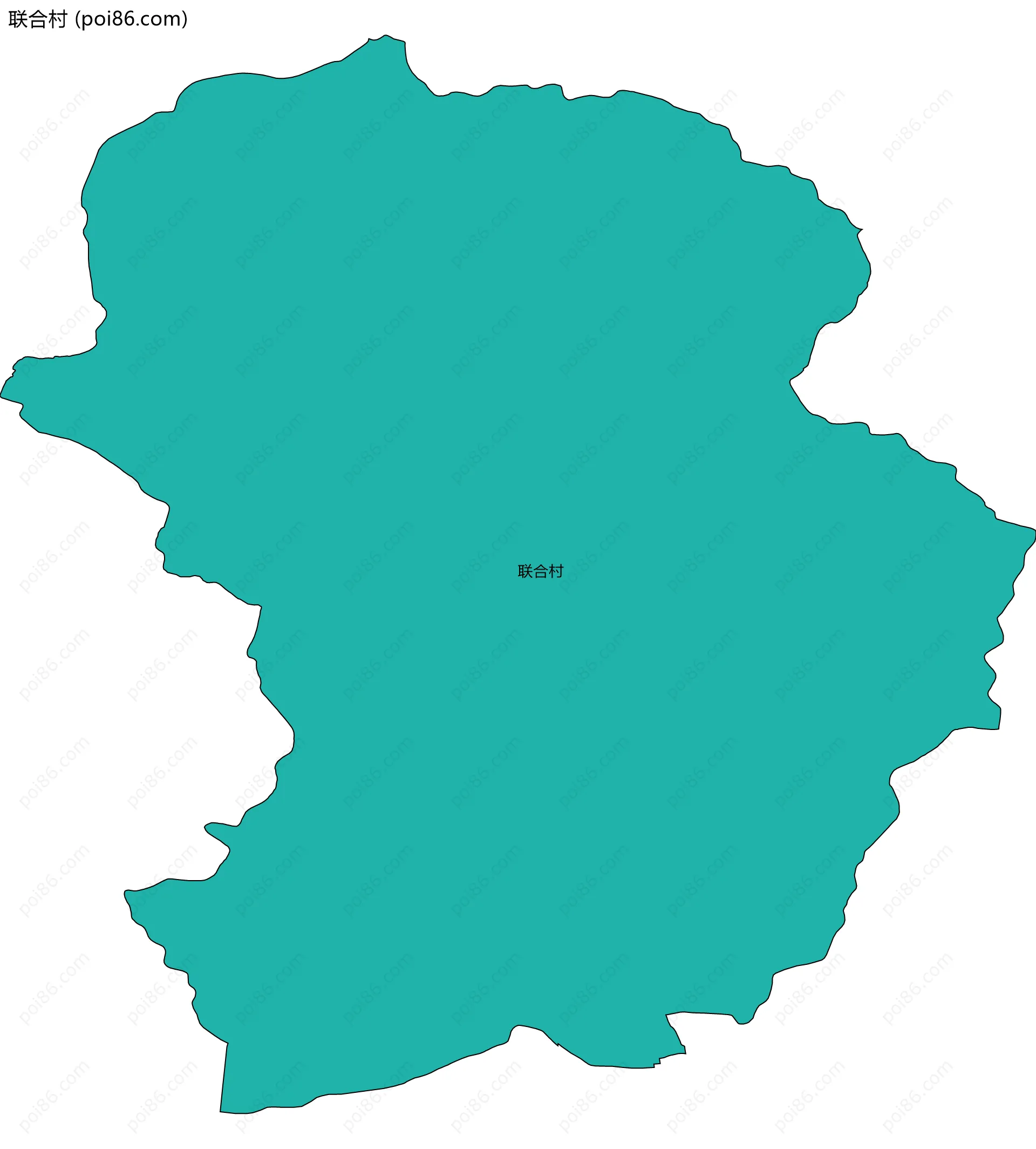 联合村边界地图