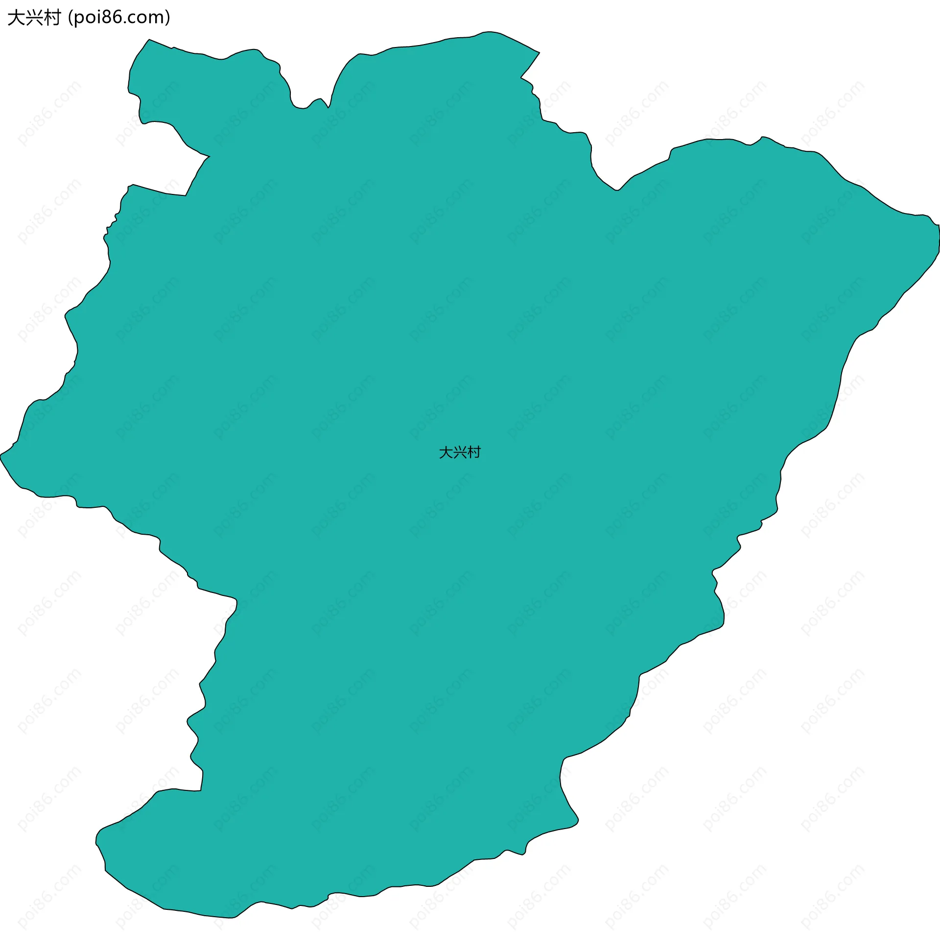 大兴村边界地图
