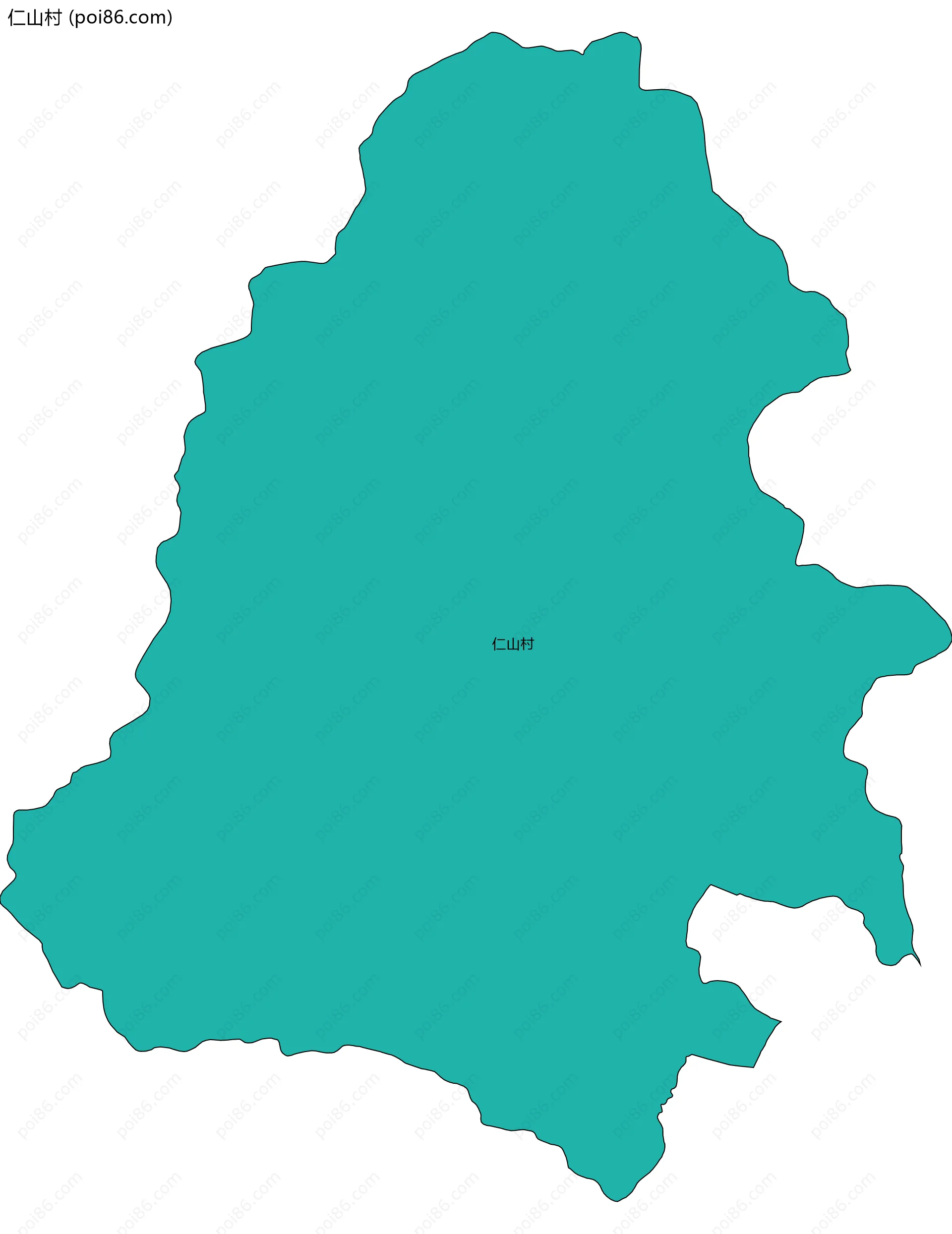 仁山村边界地图