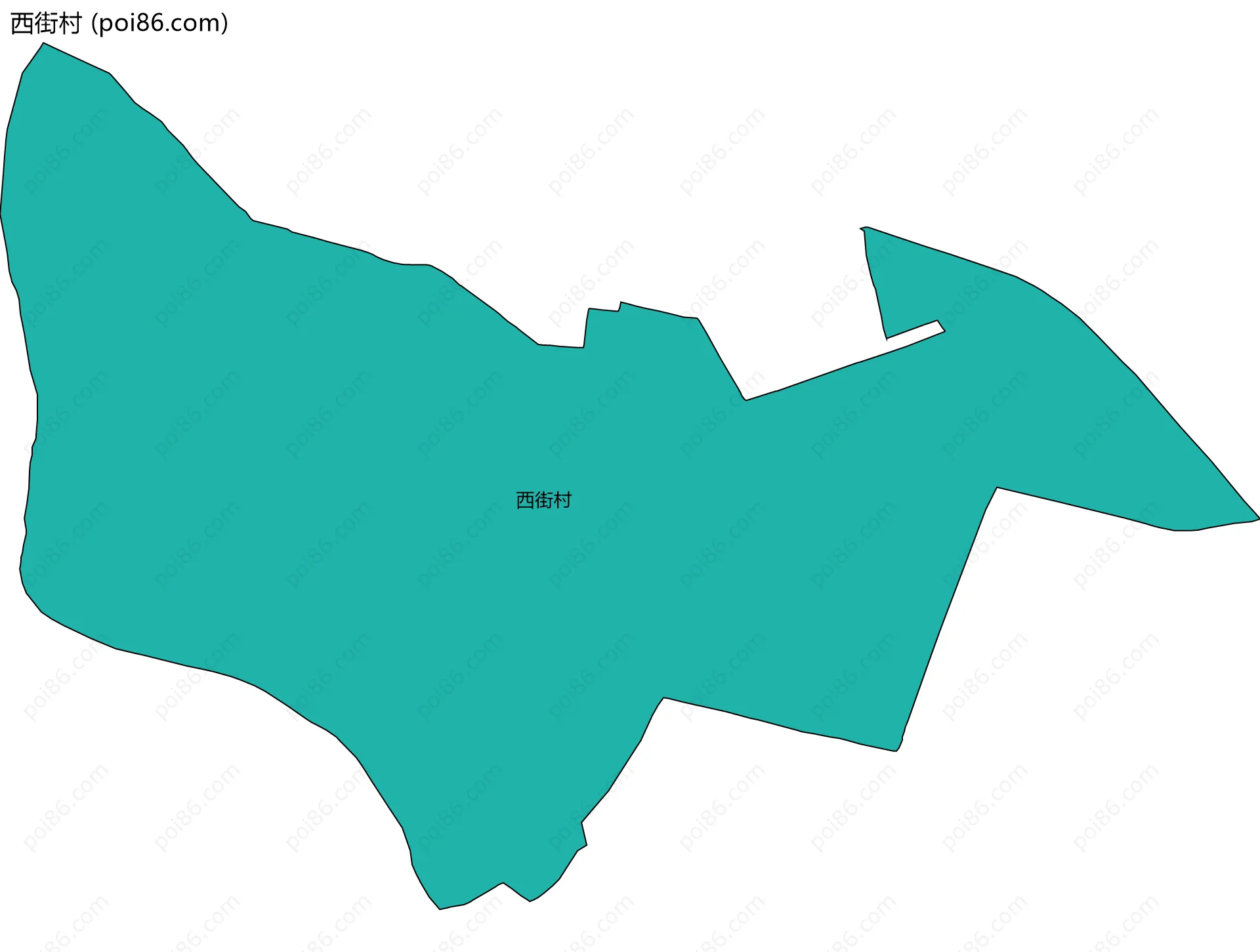 西街村边界地图