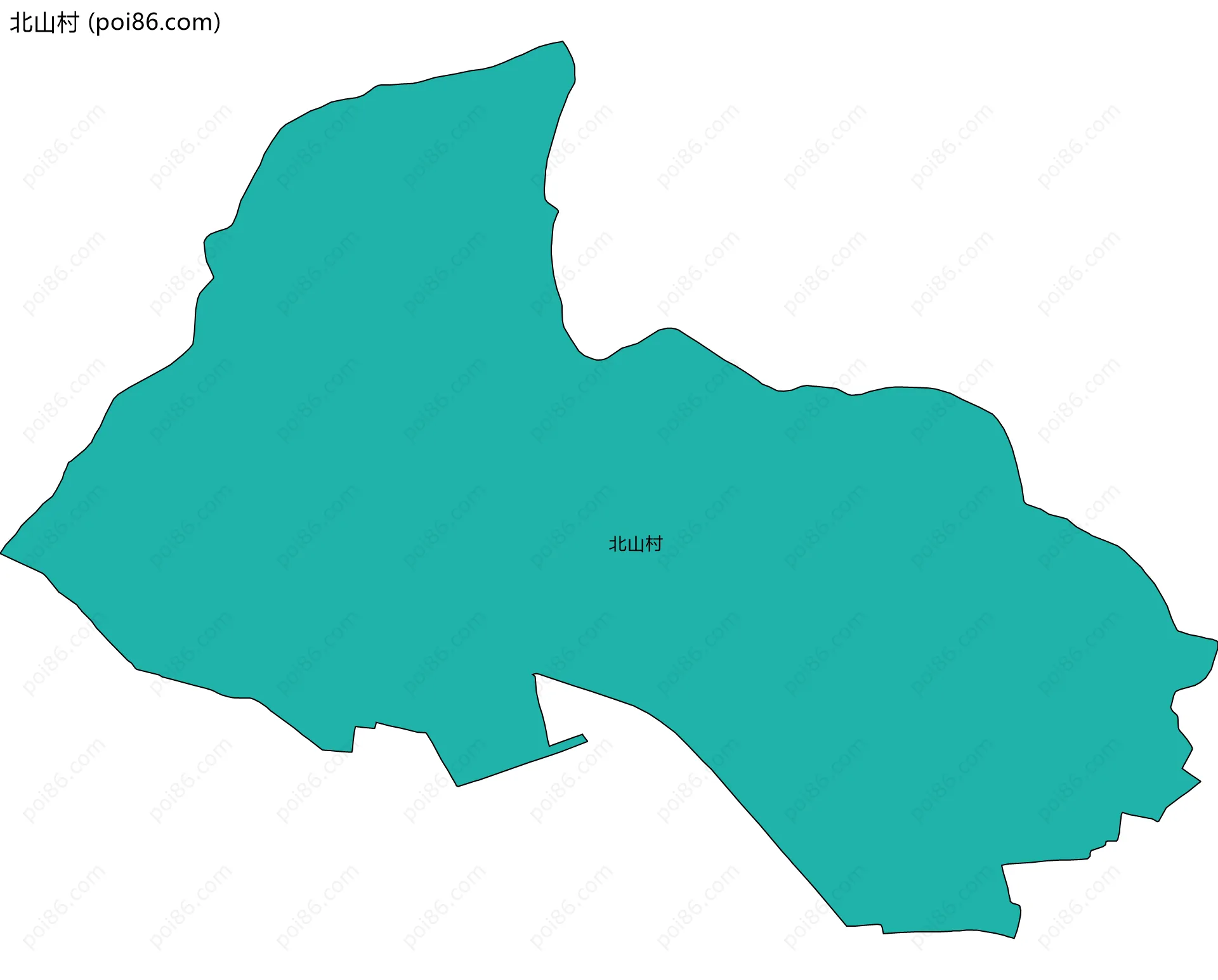 北山村边界地图