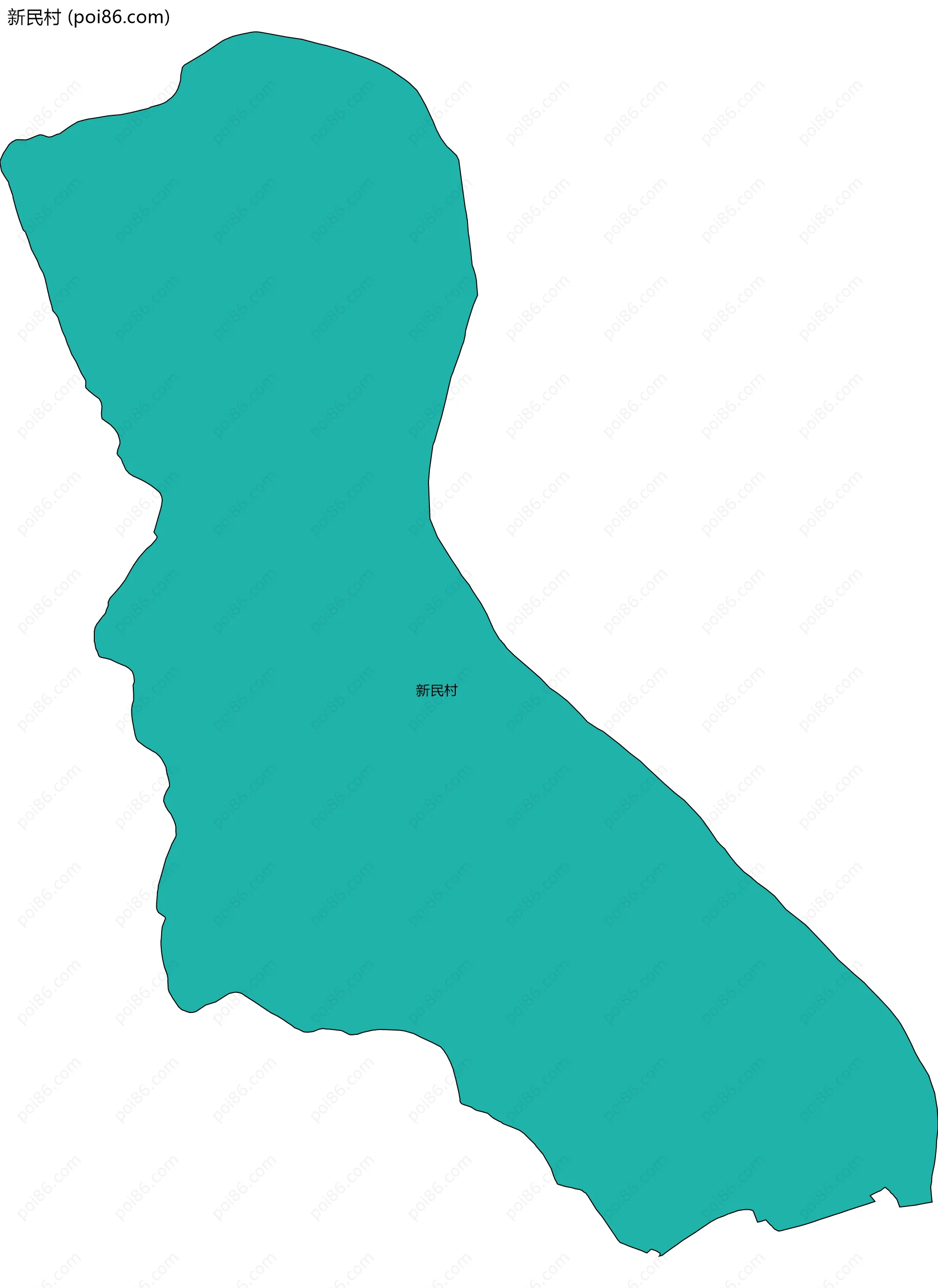 新民村边界地图