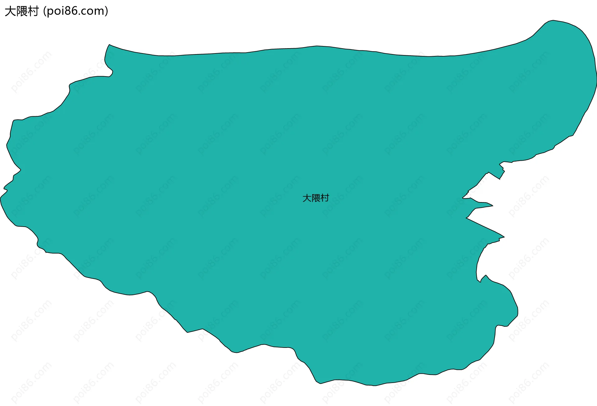 大隈村边界地图