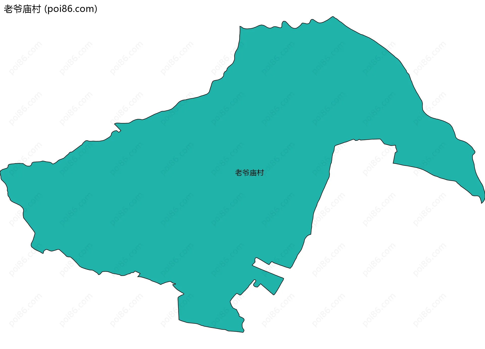 老爷庙村边界地图