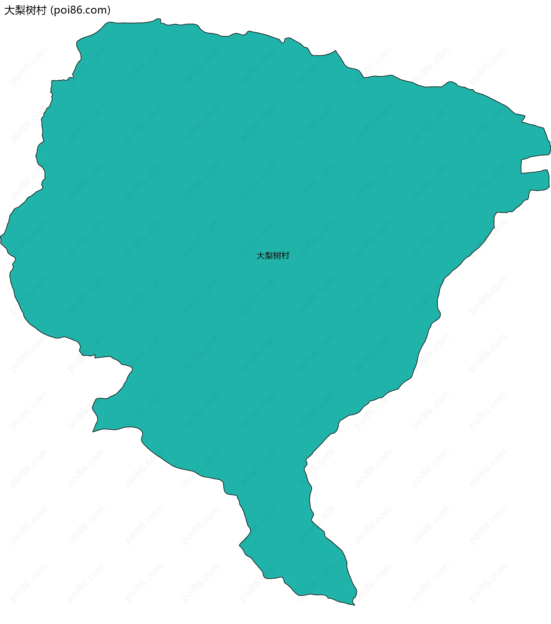 大梨树村边界地图