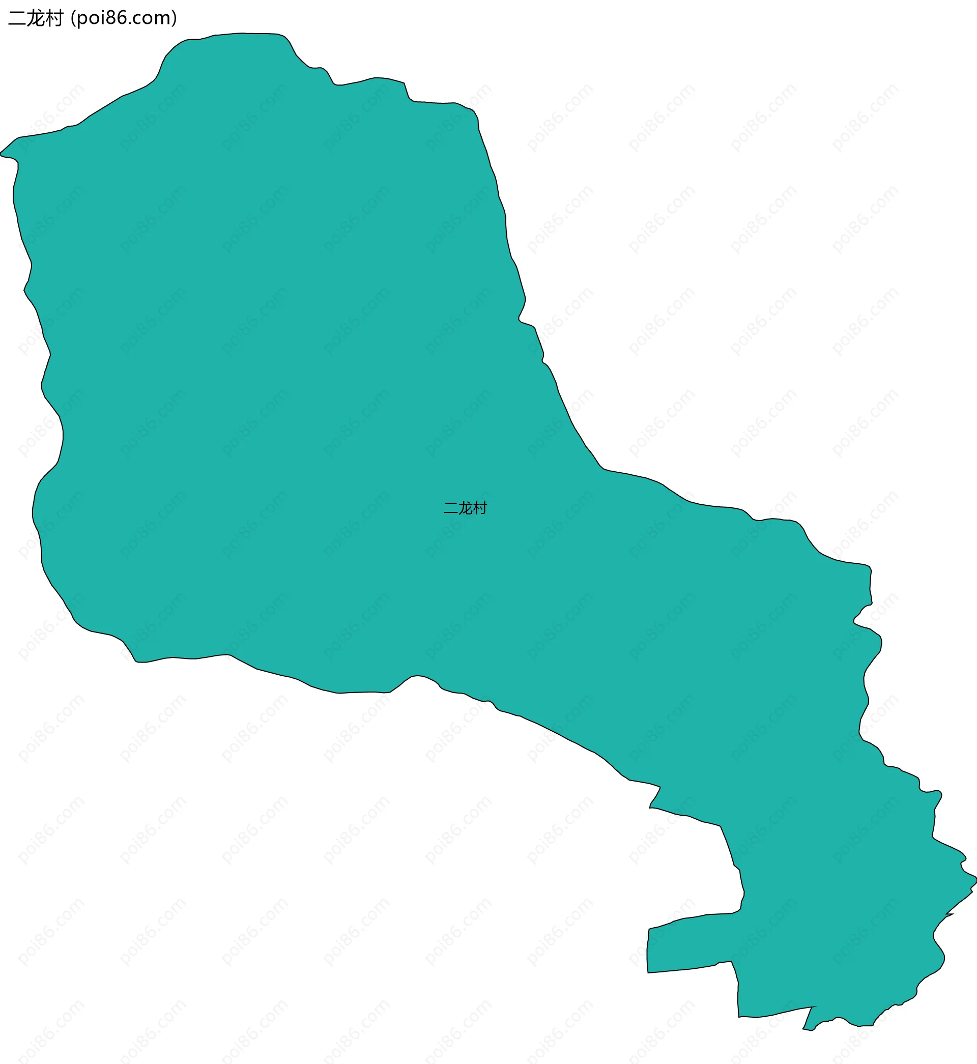 二龙村边界地图