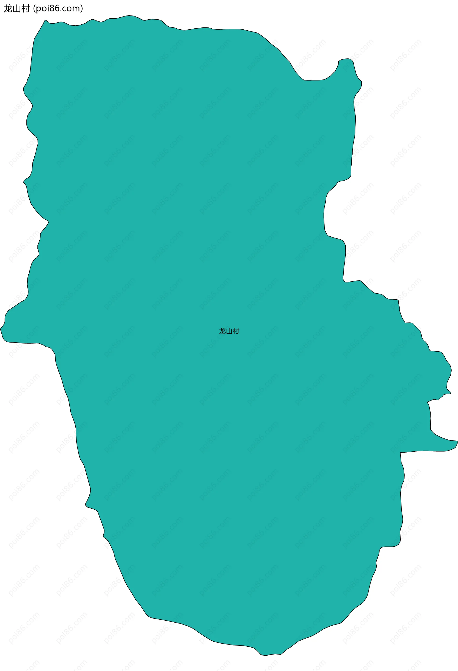 龙山村边界地图