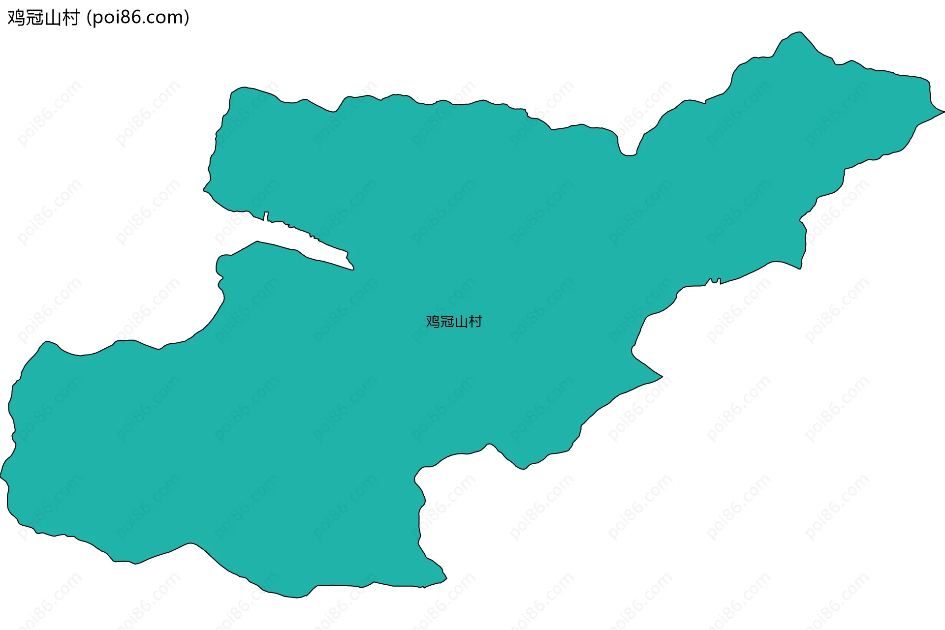 鸡冠山村边界地图