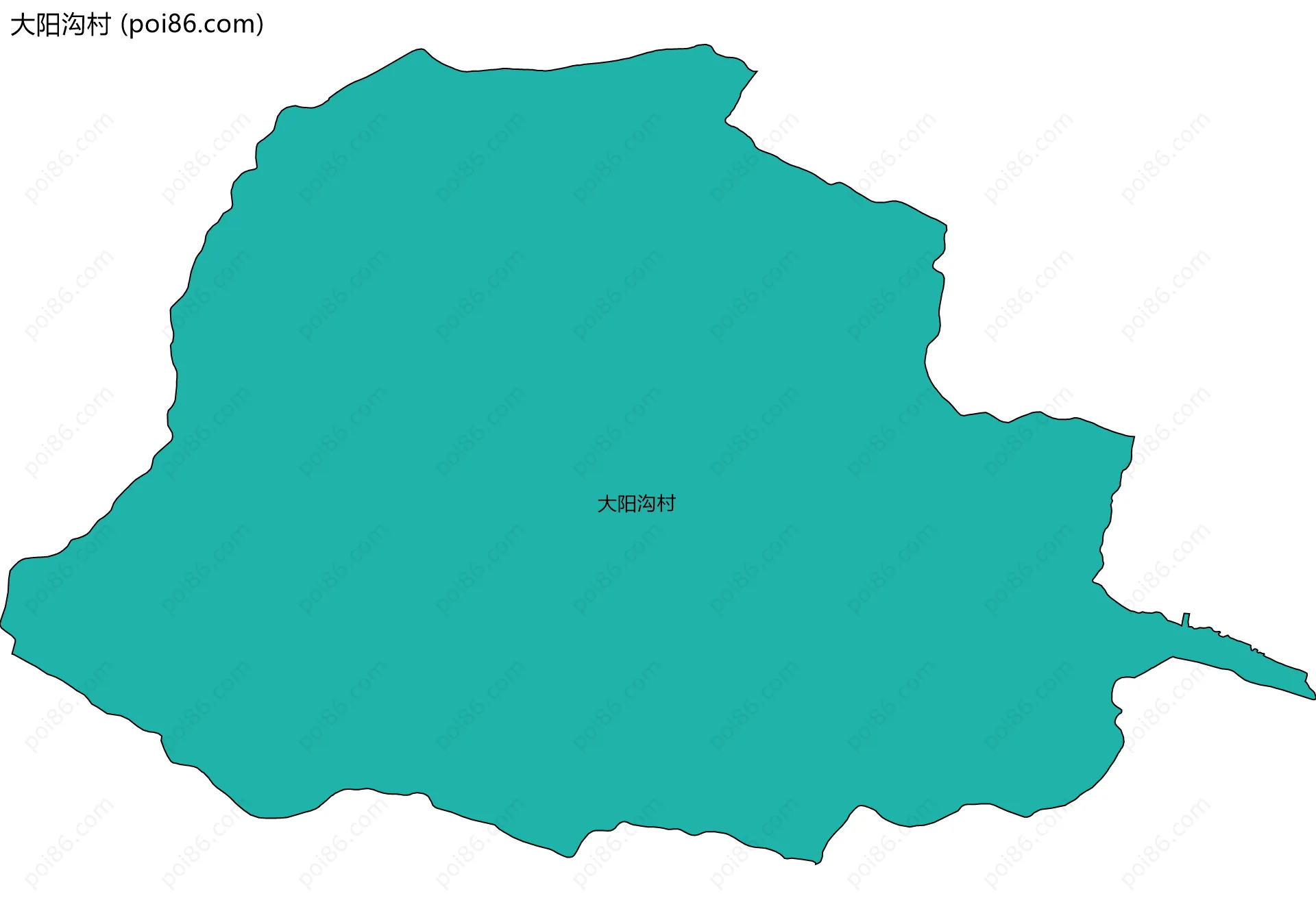 大阳沟村边界地图