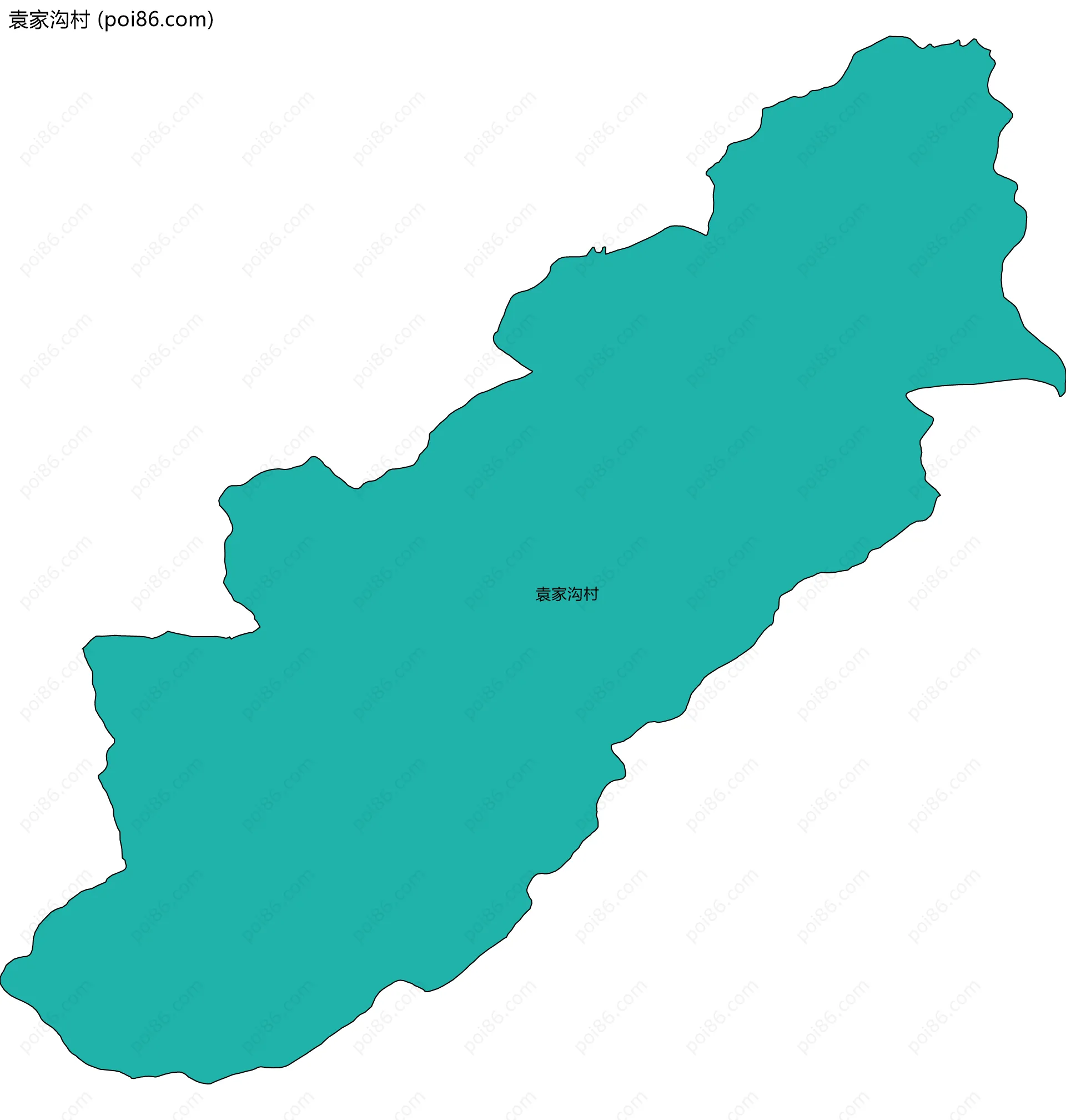 袁家沟村边界地图