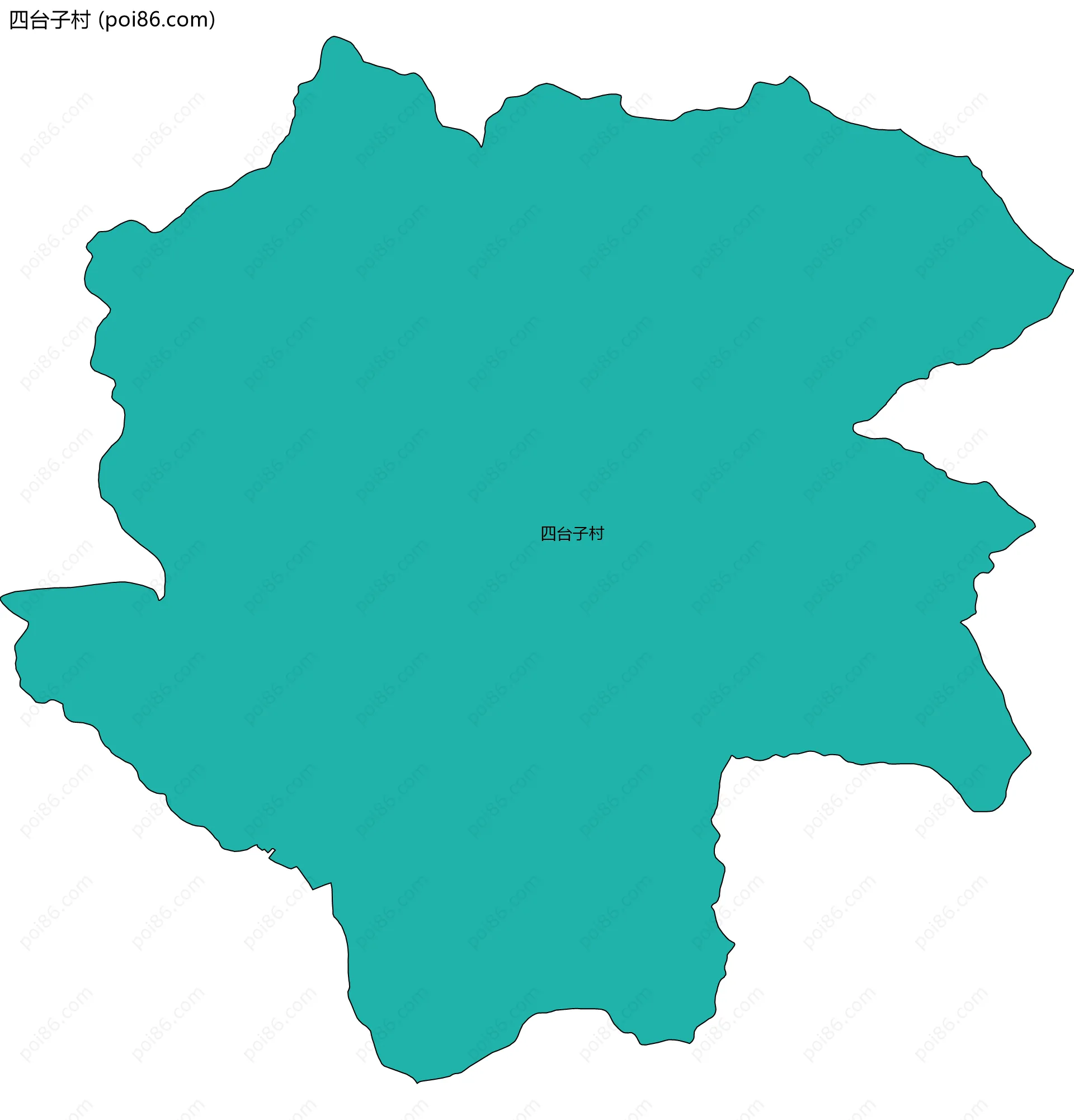 四台子村边界地图