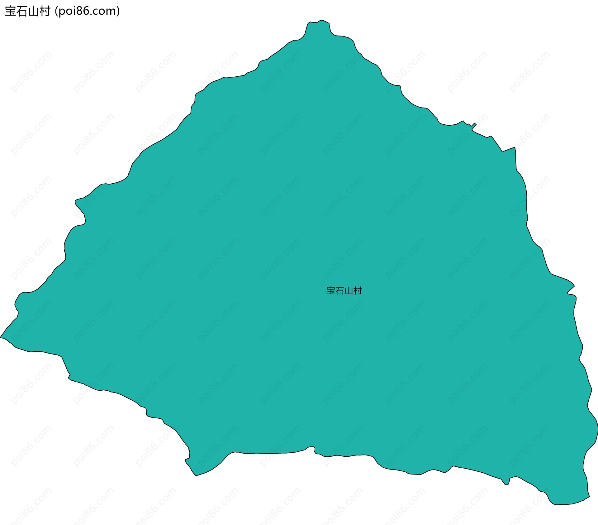 宝石山村边界地图