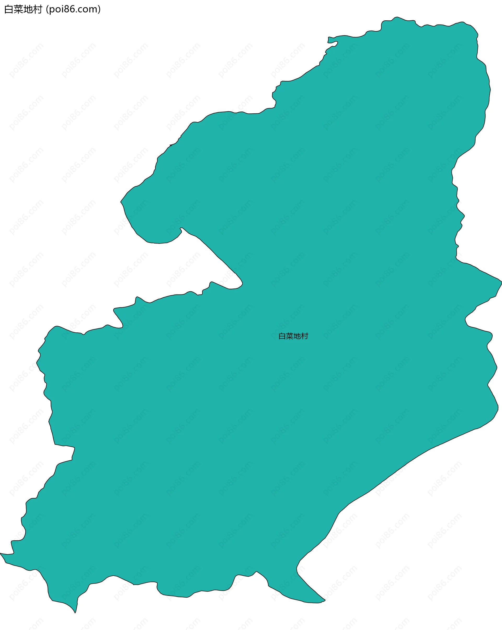 白菜地村边界地图