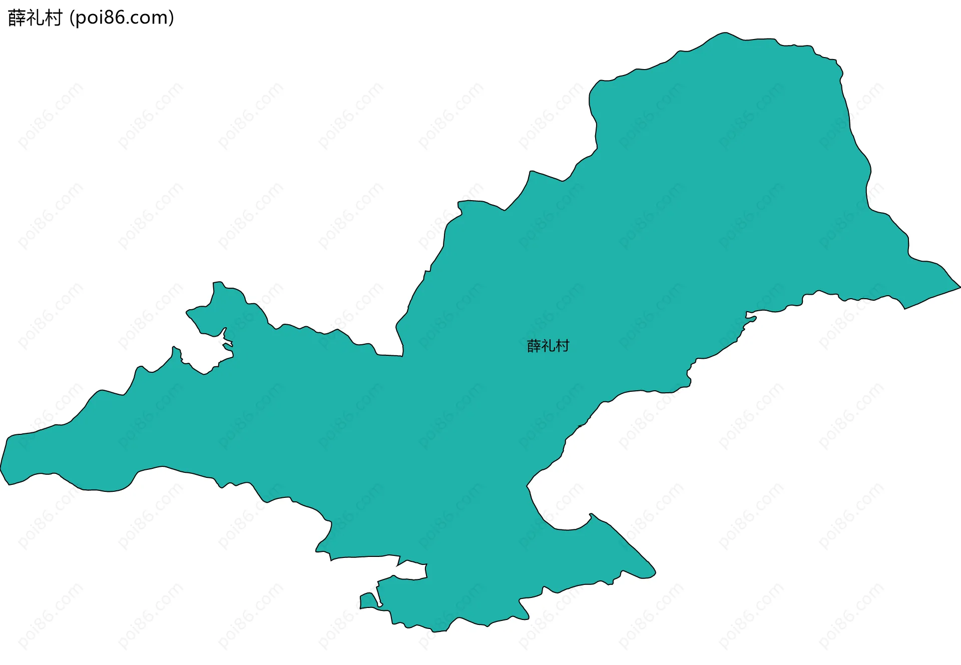 薛礼村边界地图