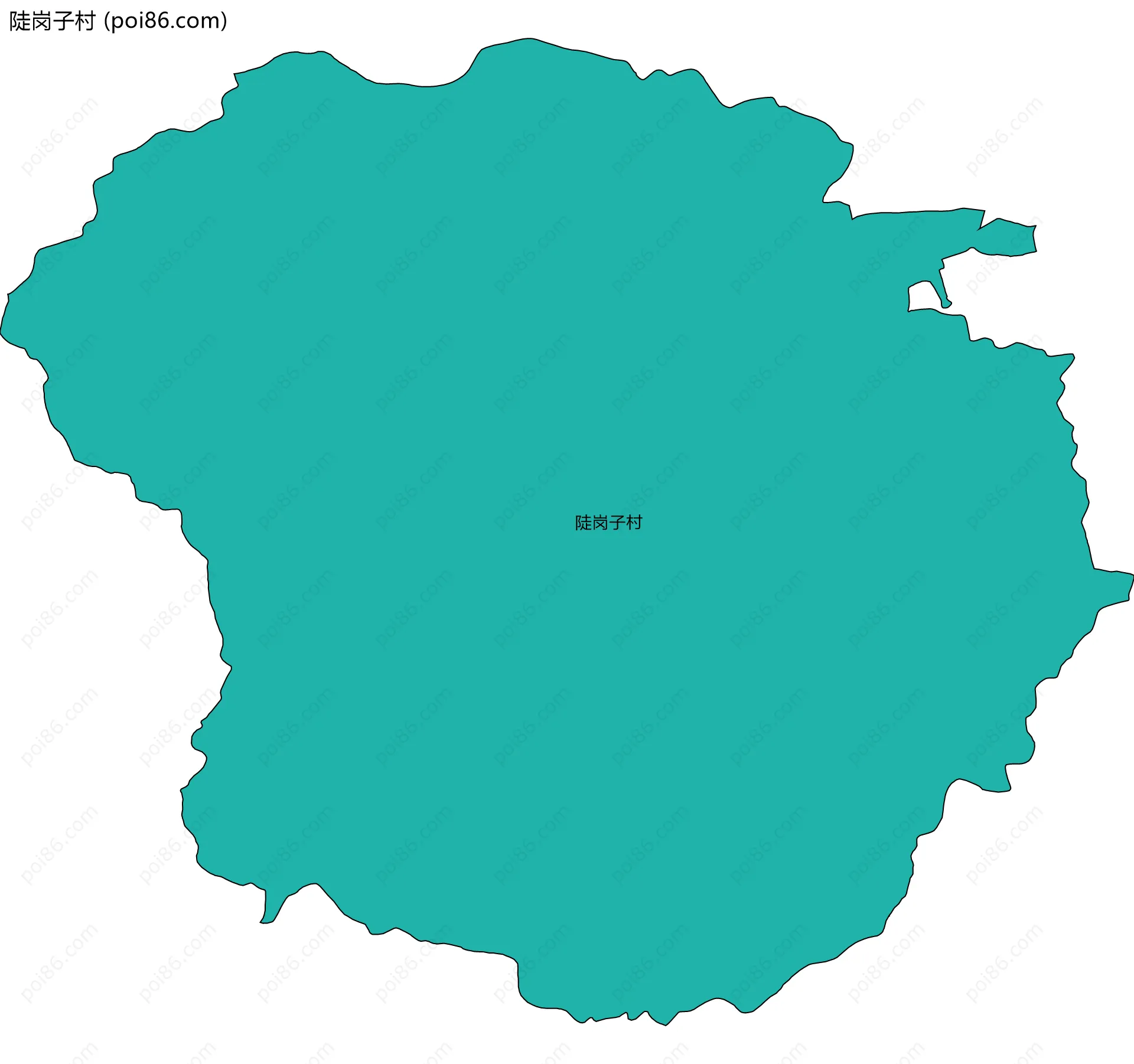 陡岗子村边界地图