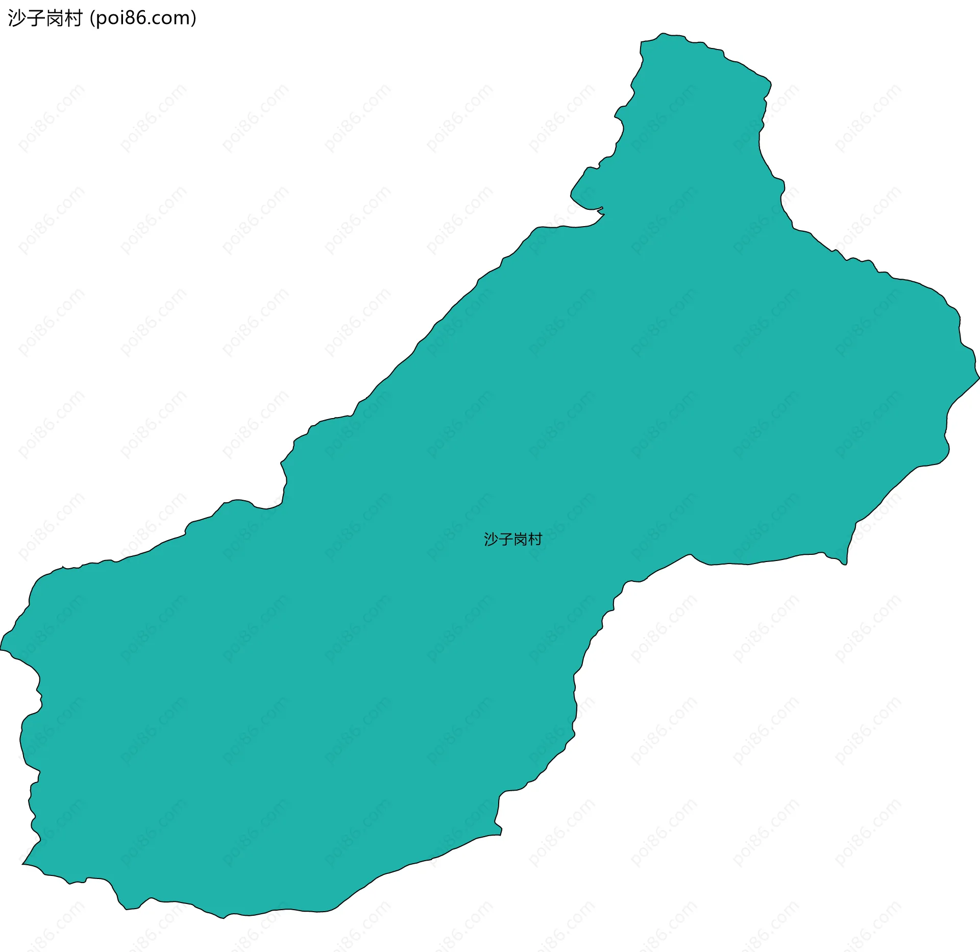 沙子岗村边界地图