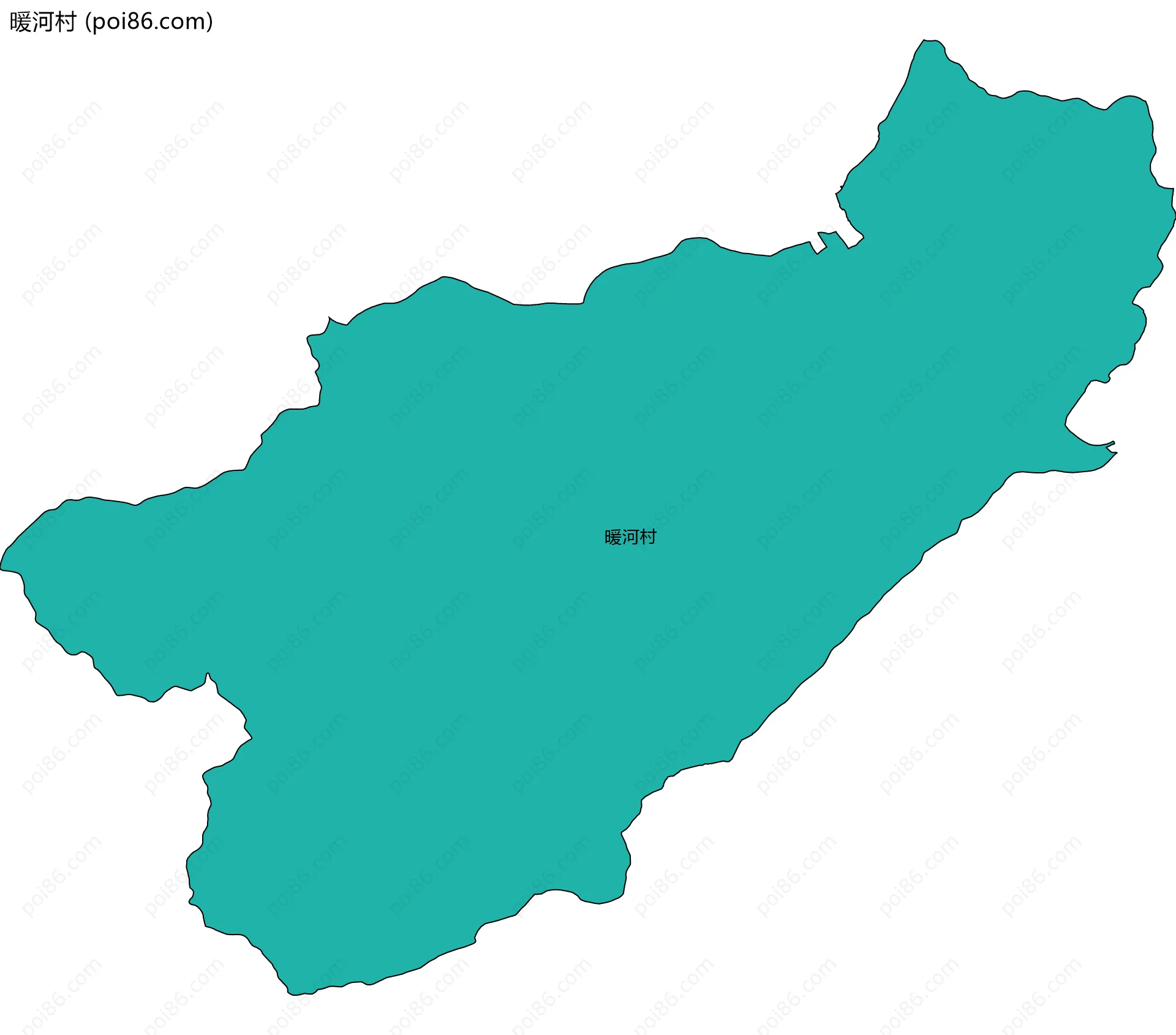 暖河村边界地图