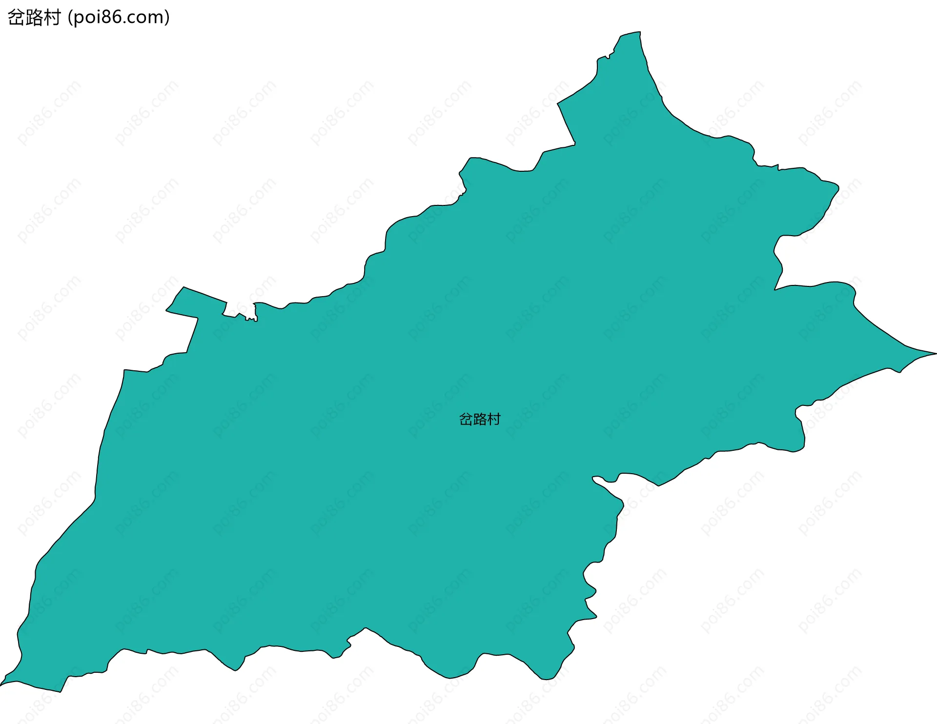 岔路村边界地图