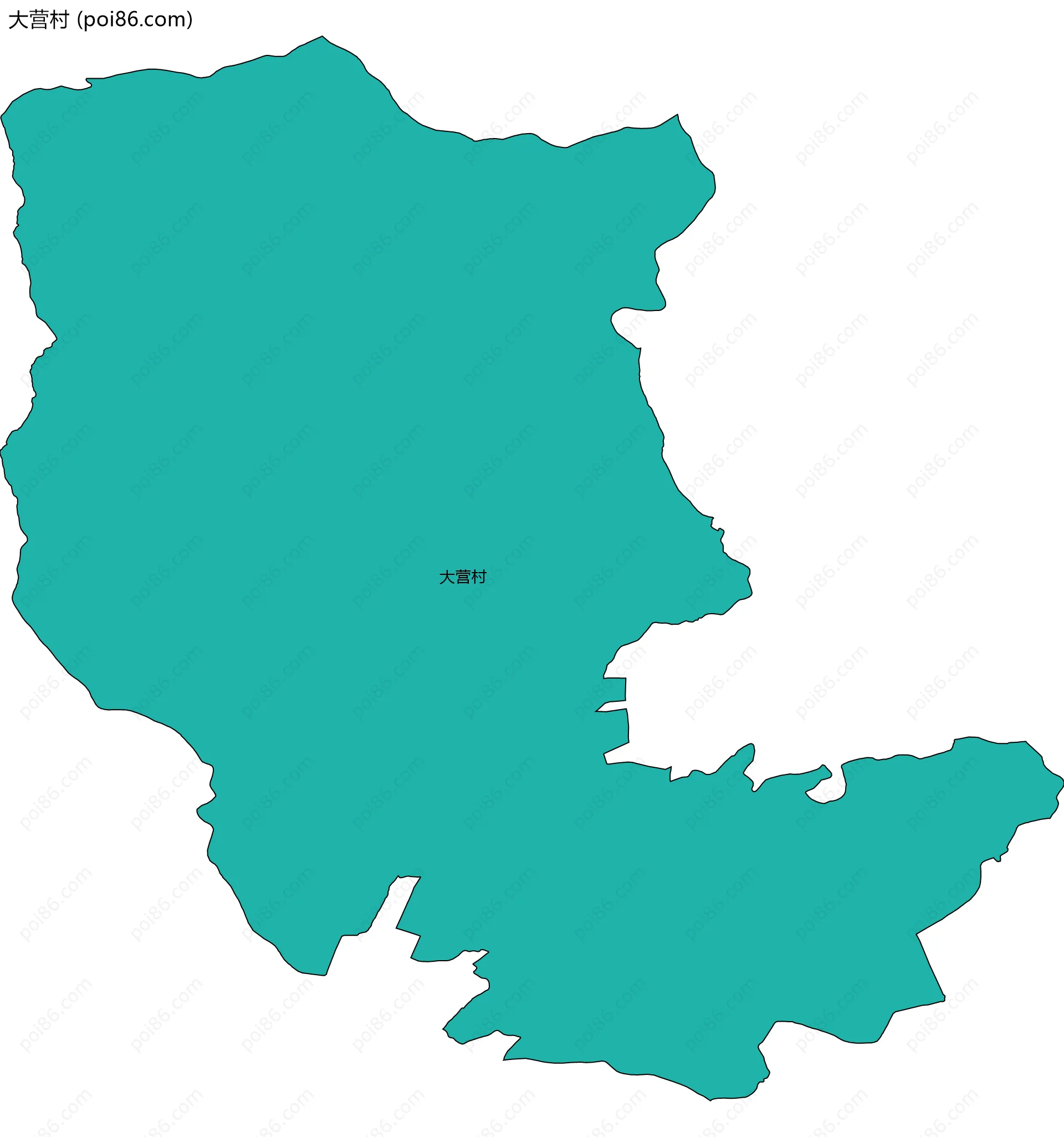 大营村边界地图