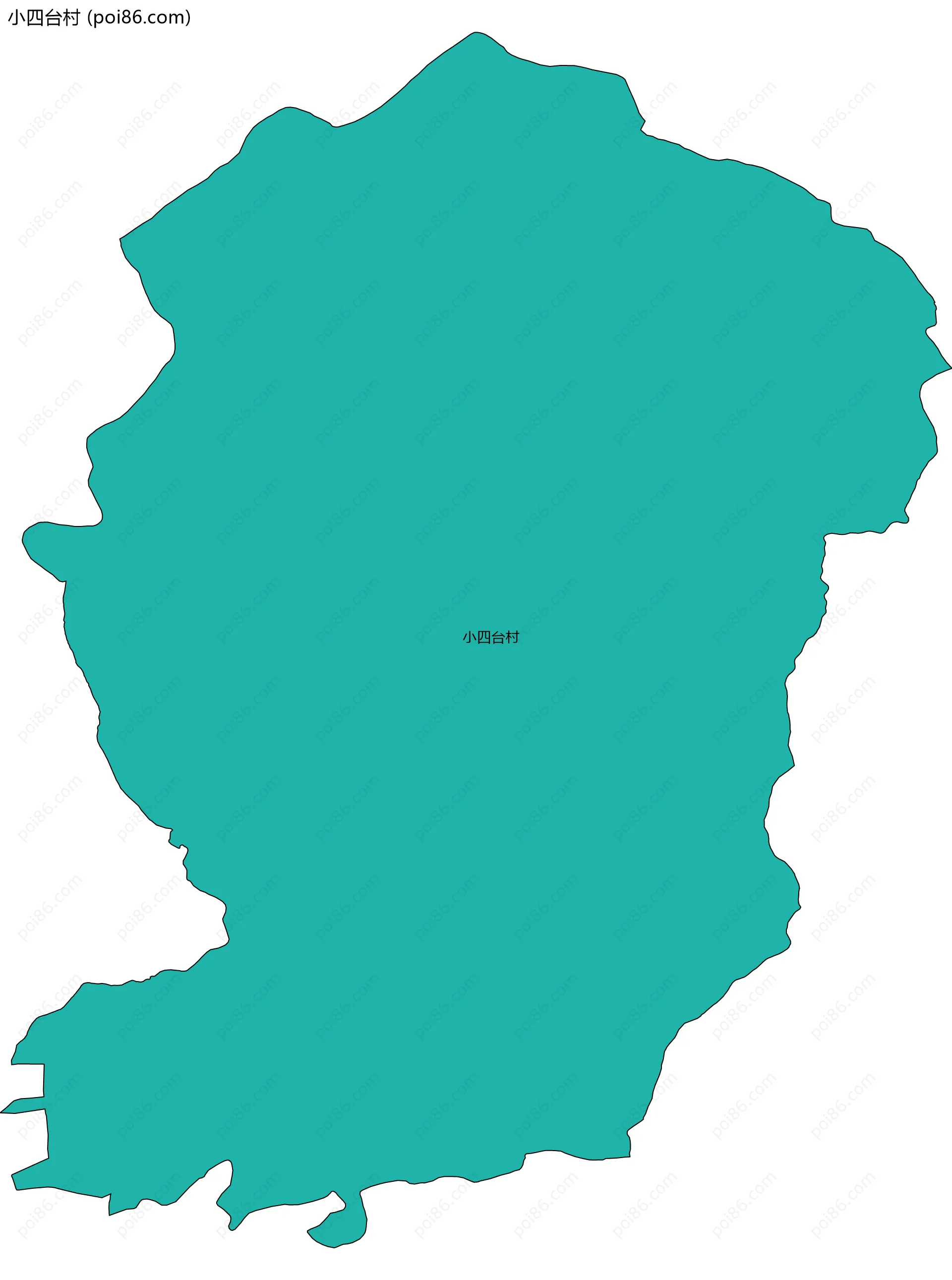小四台村边界地图