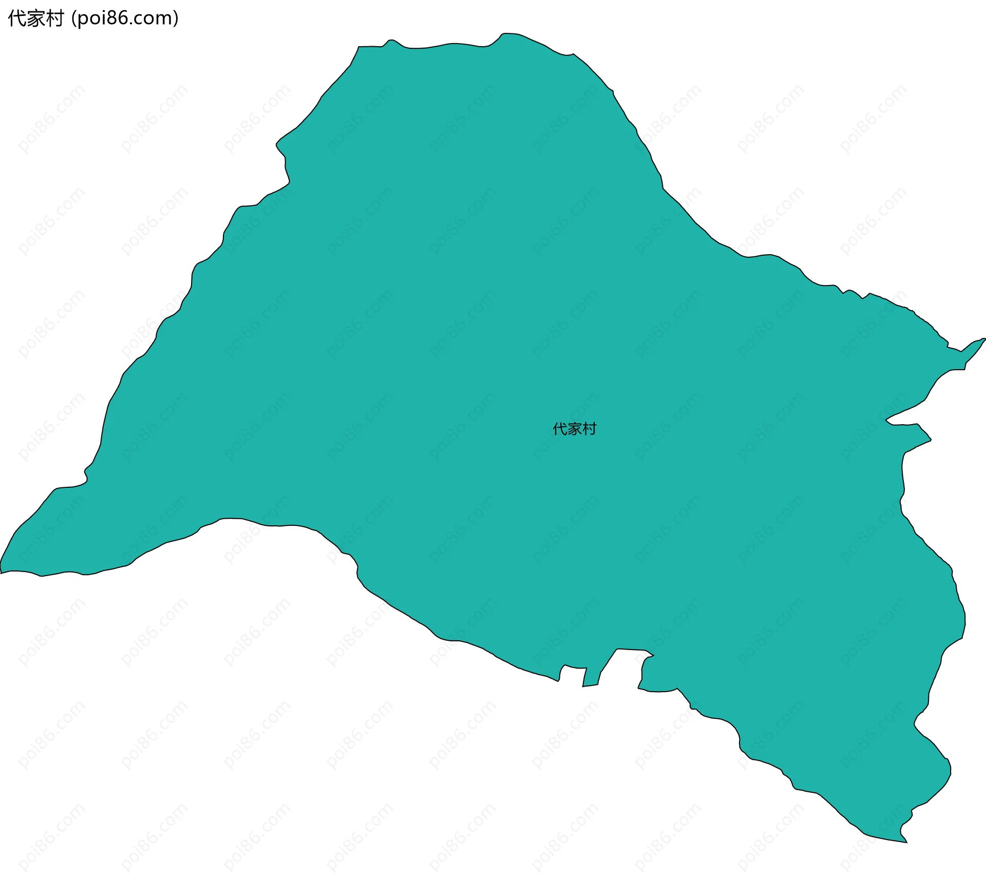 代家村边界地图