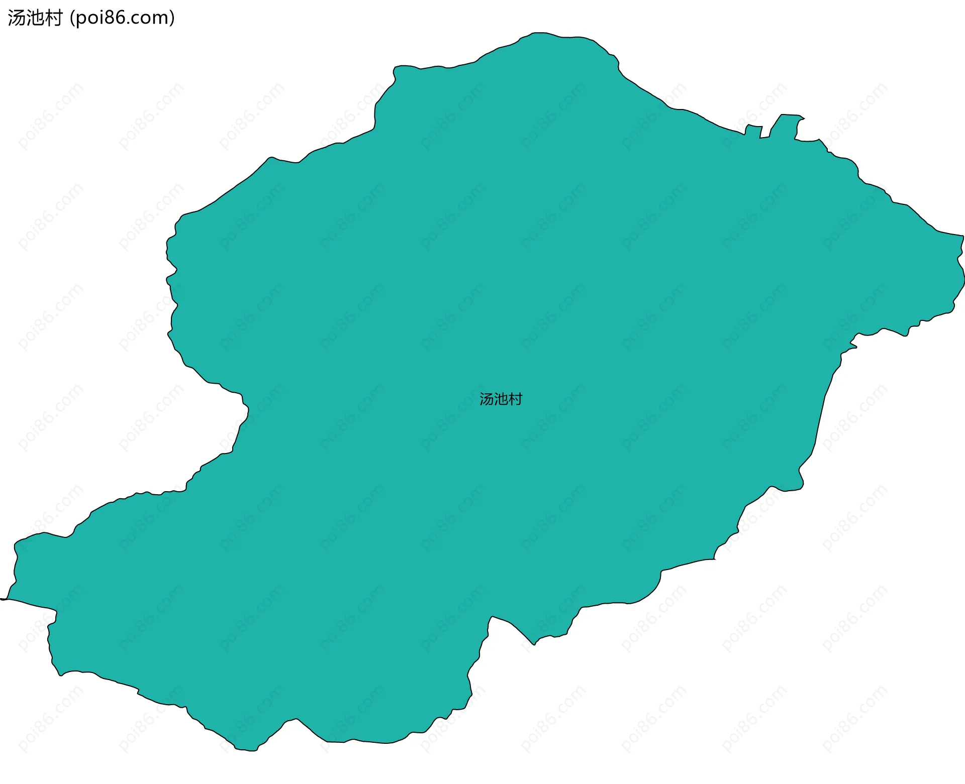 汤池村边界地图
