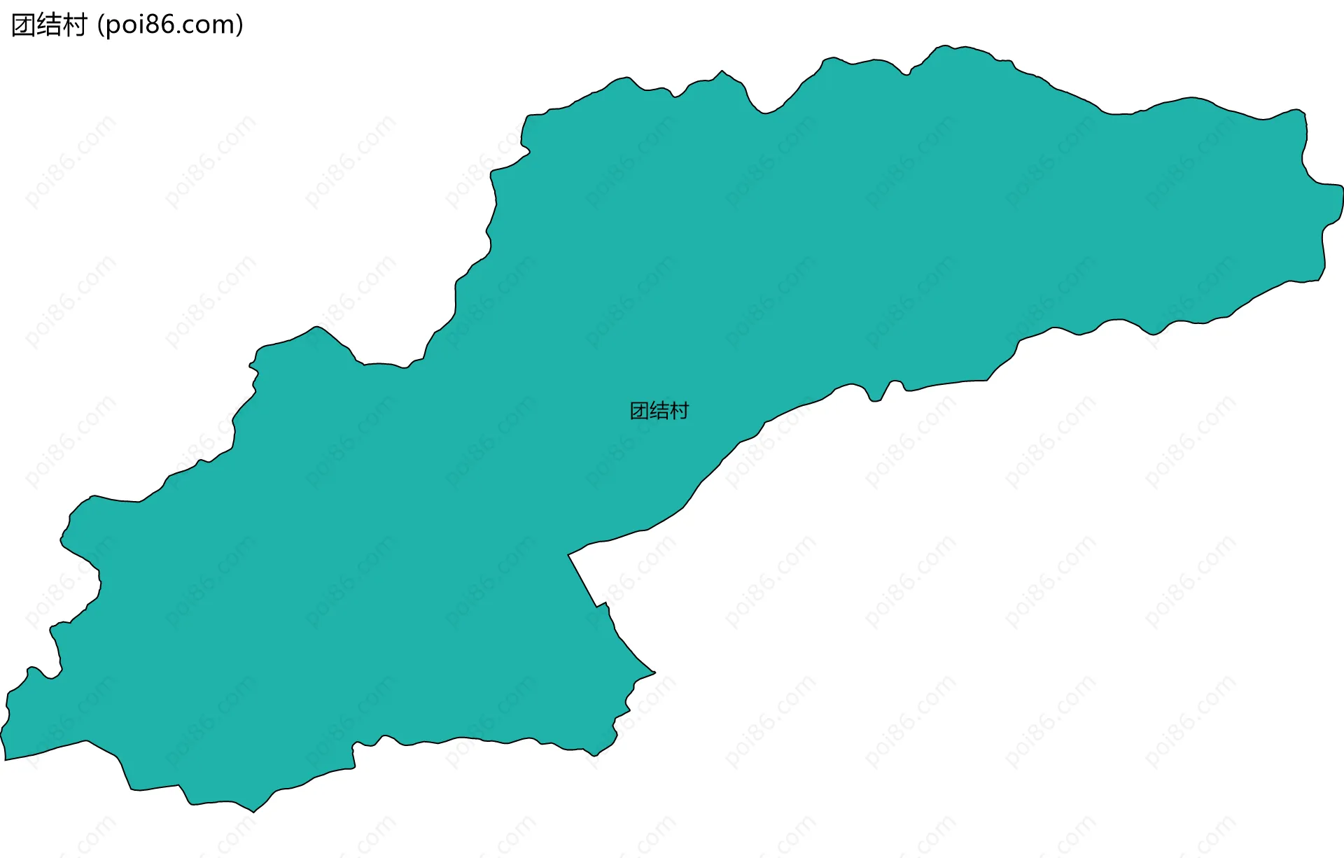 团结村边界地图