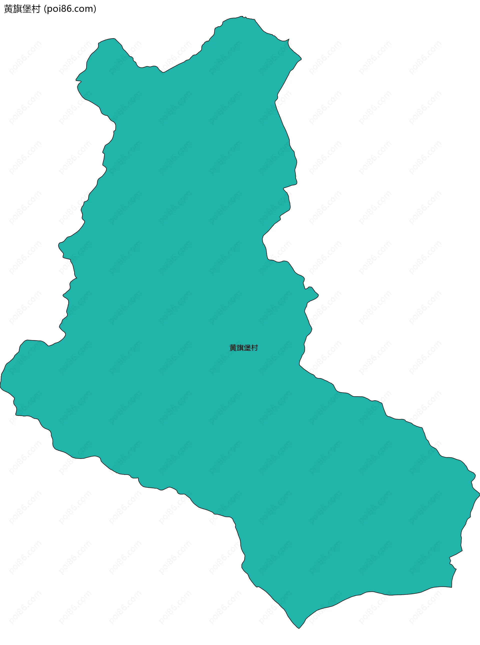 黄旗堡村边界地图