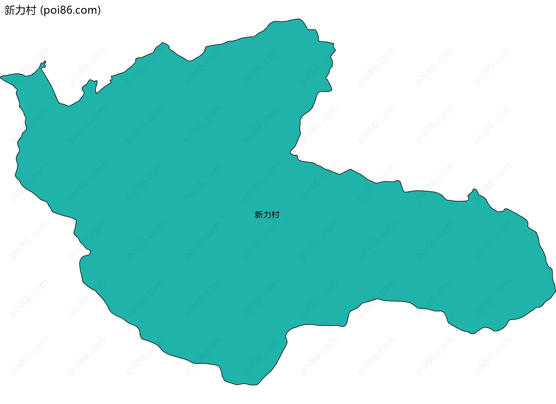 新力村边界地图