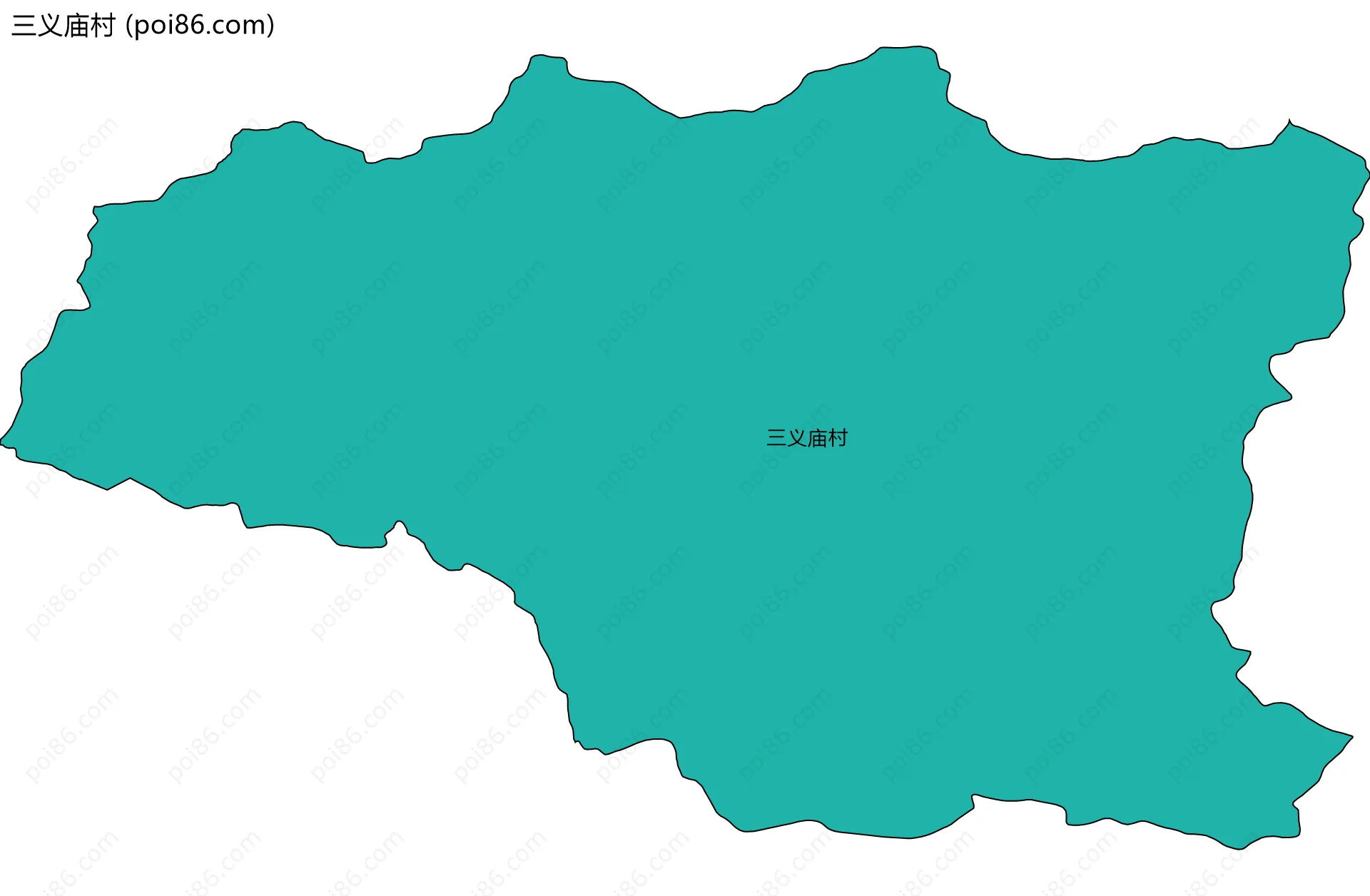 三义庙村边界地图