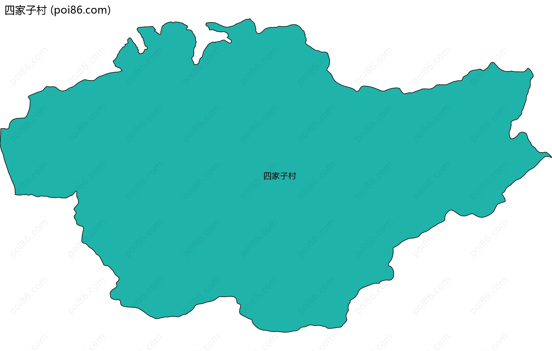 四家子村边界地图