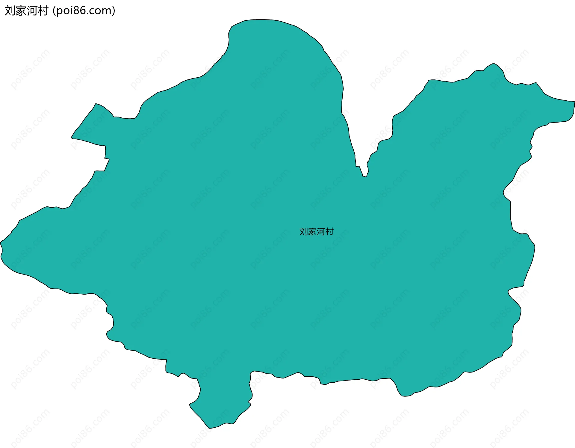 刘家河村边界地图