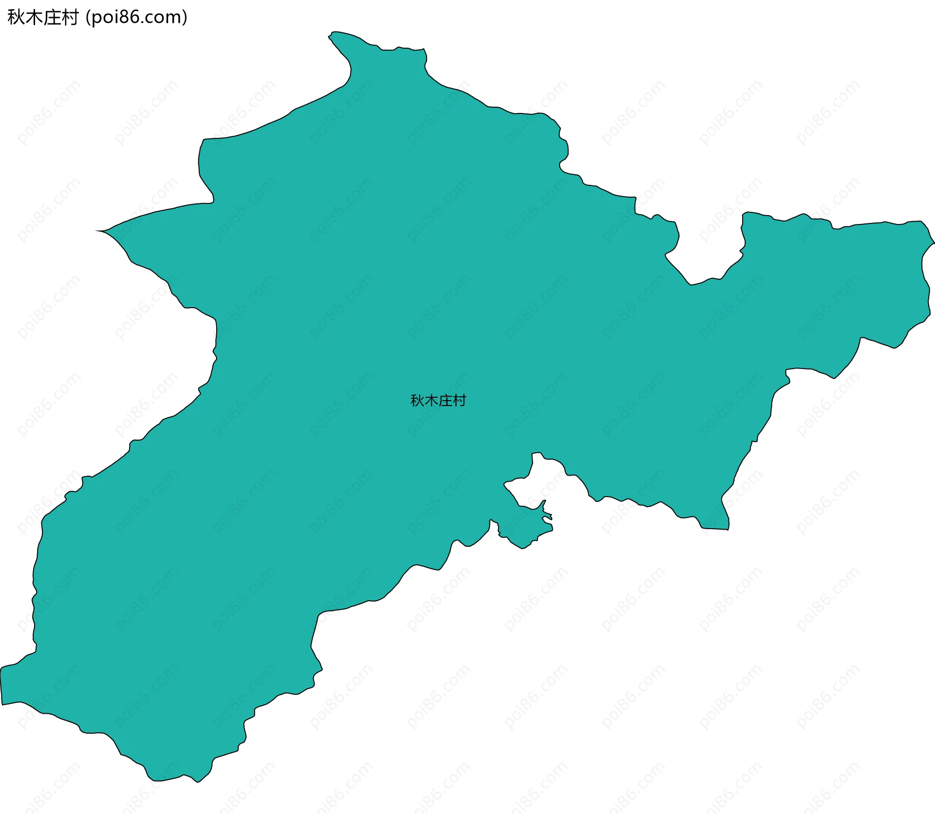 秋木庄村边界地图