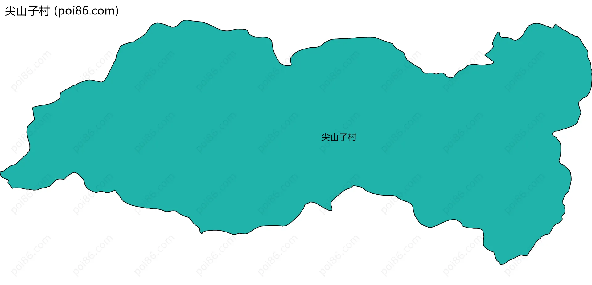 尖山子村边界地图