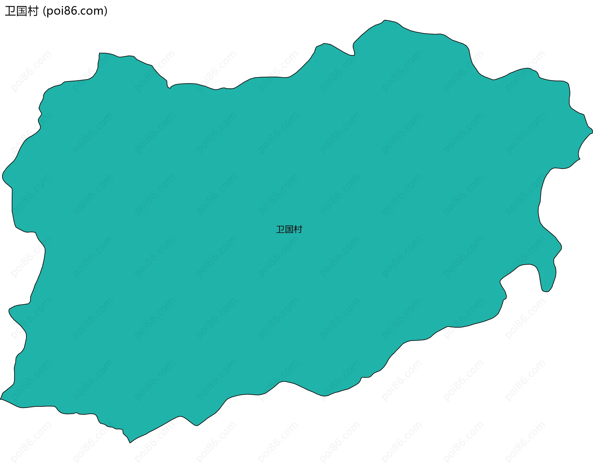 卫国村边界地图
