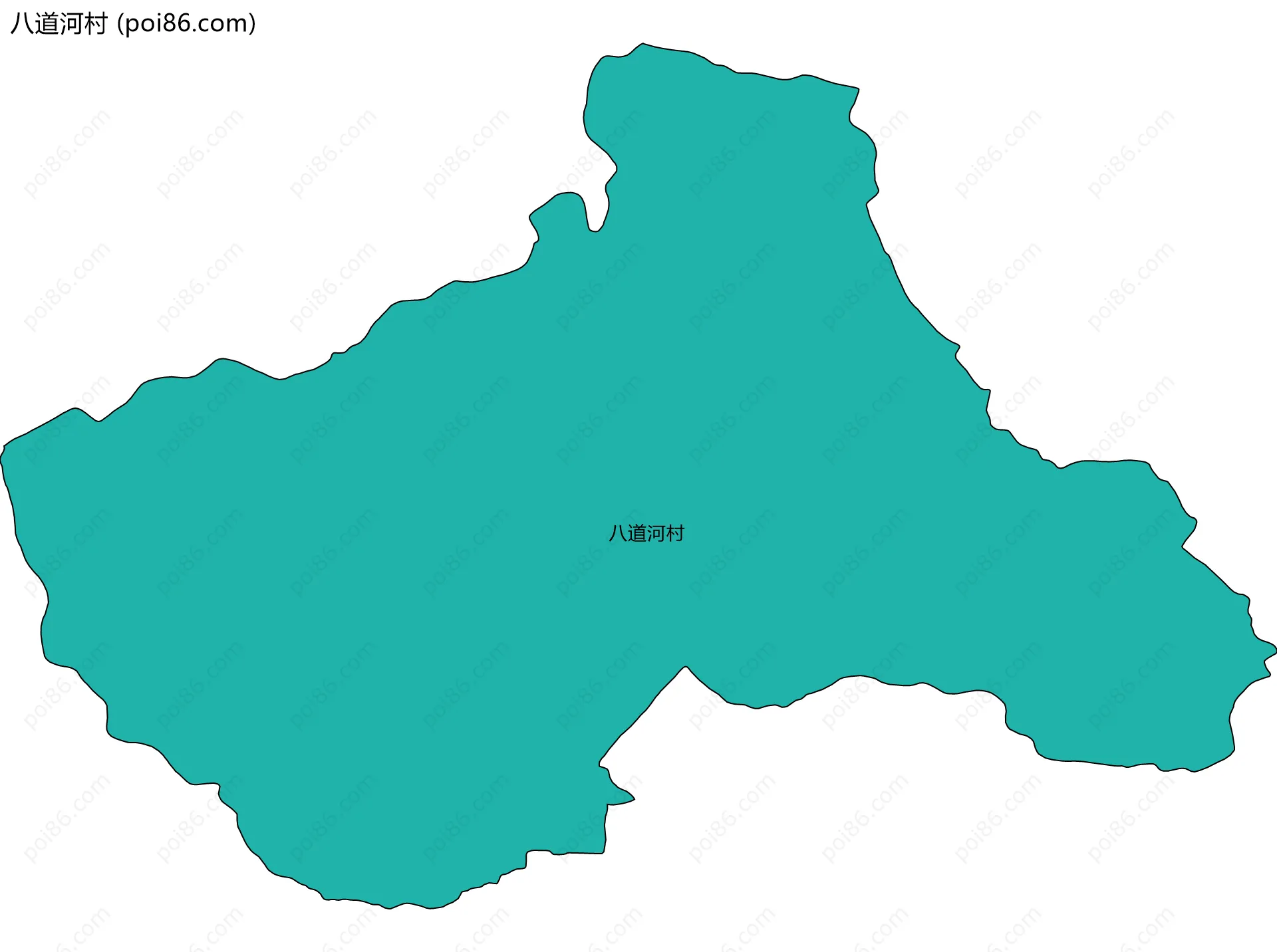 八道河村边界地图