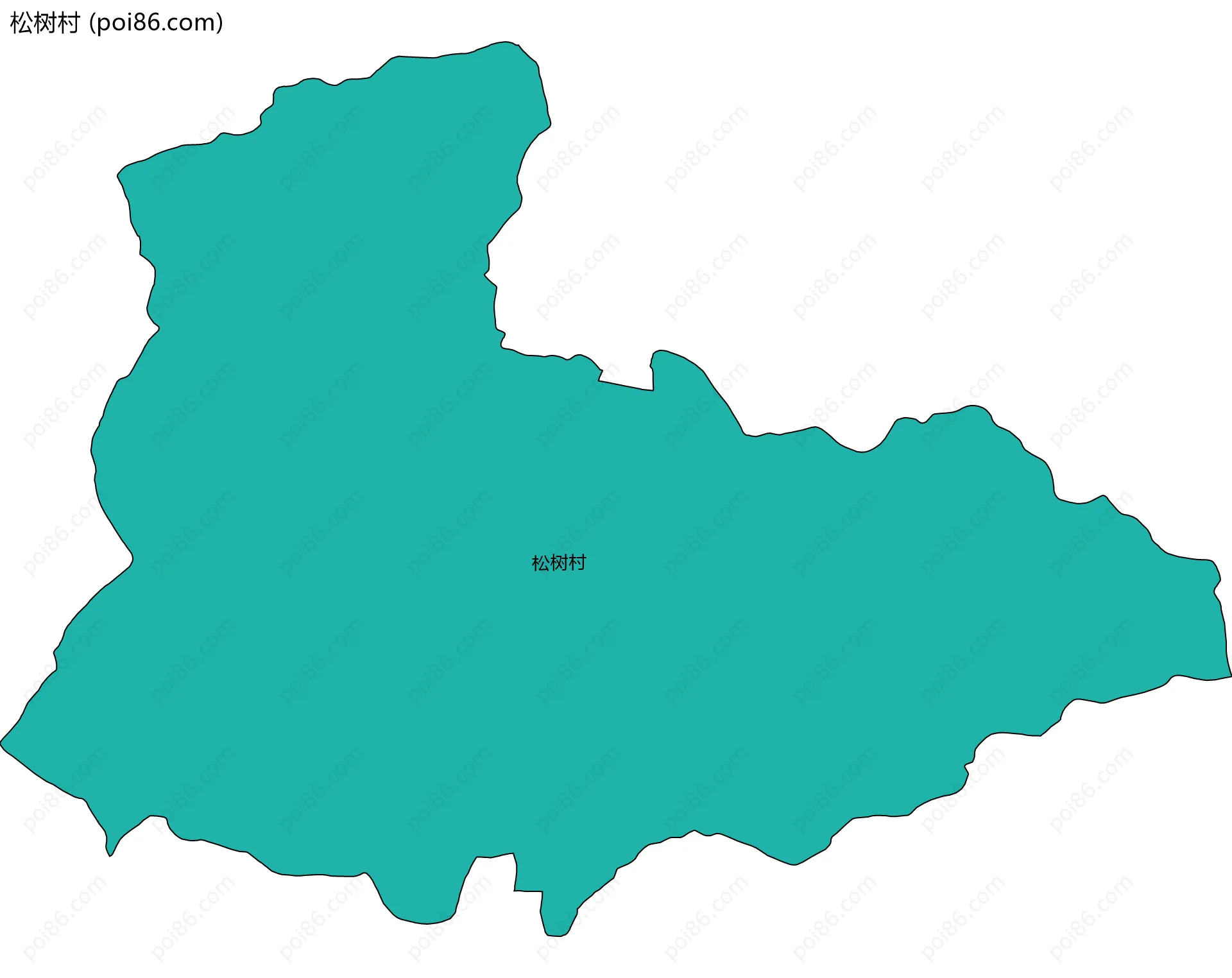 松树村边界地图