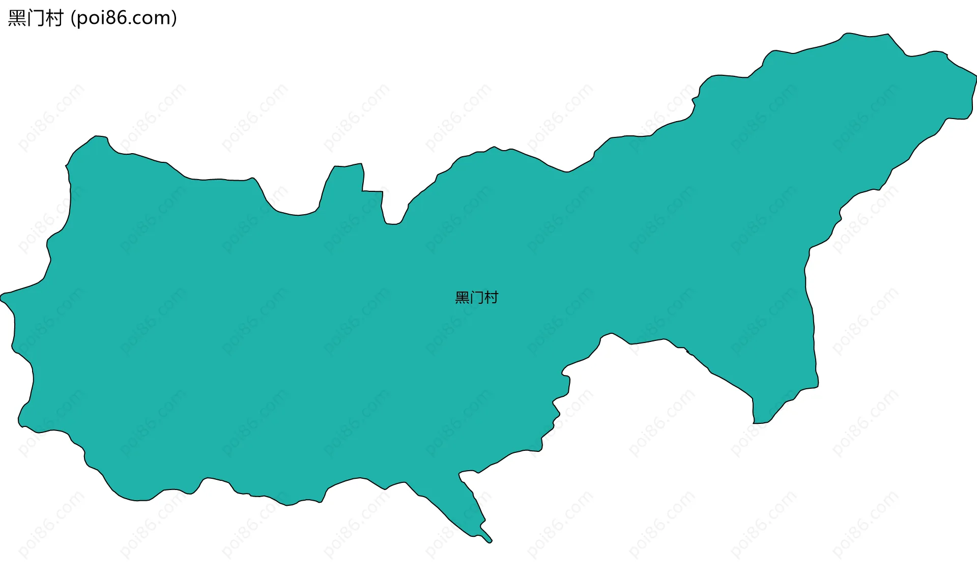 黑门村边界地图