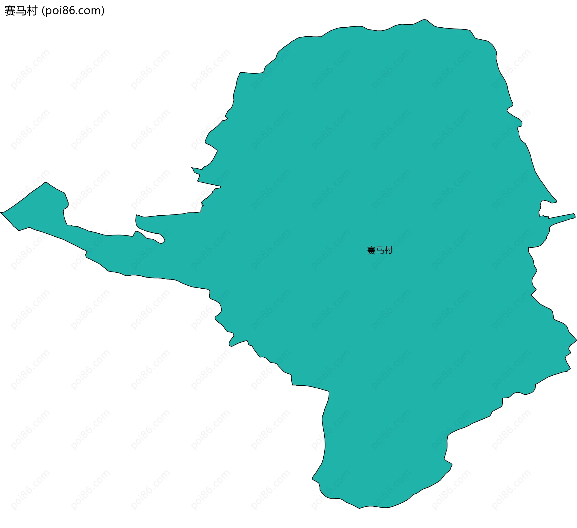 赛马村边界地图