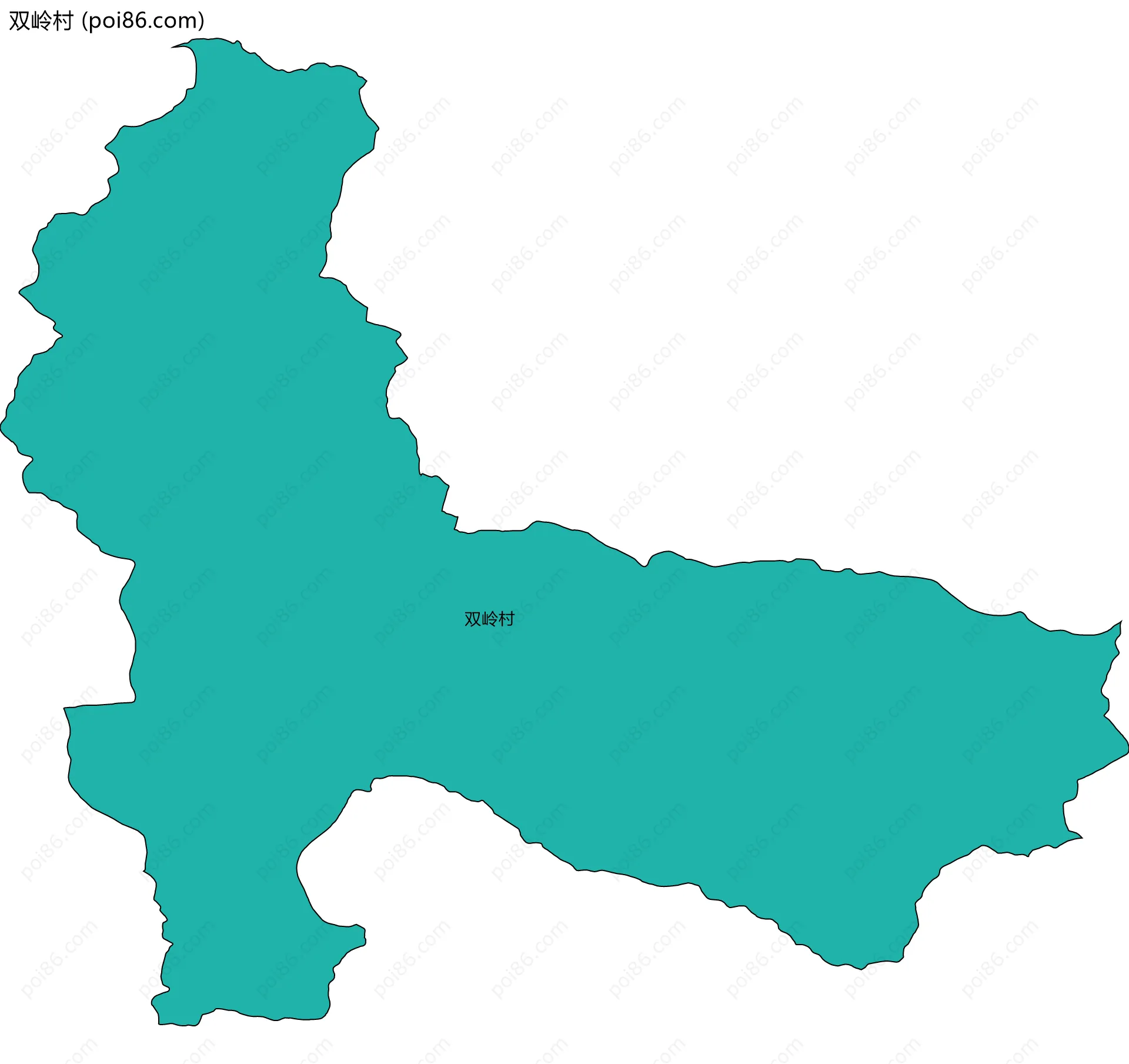 双岭村边界地图