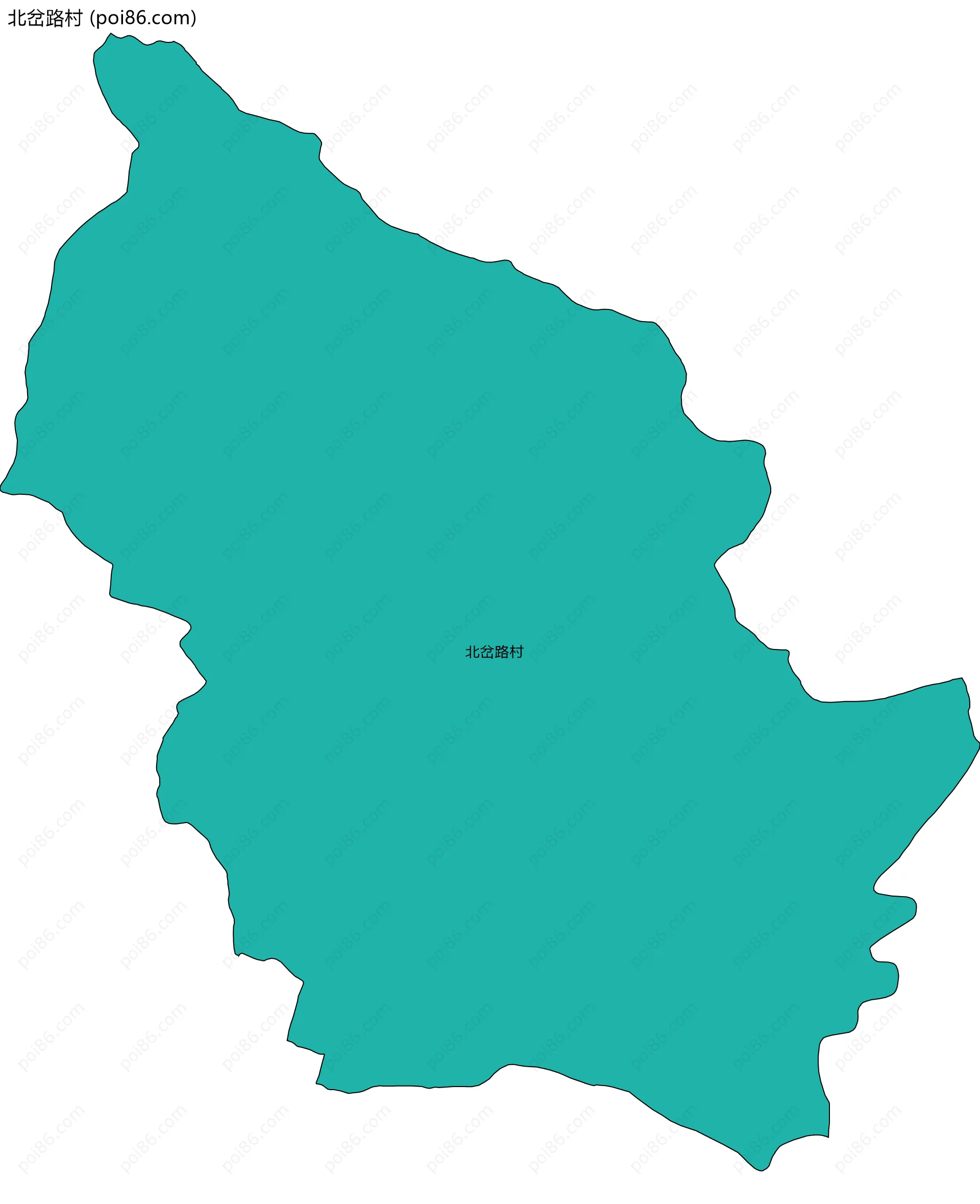 北岔路村边界地图
