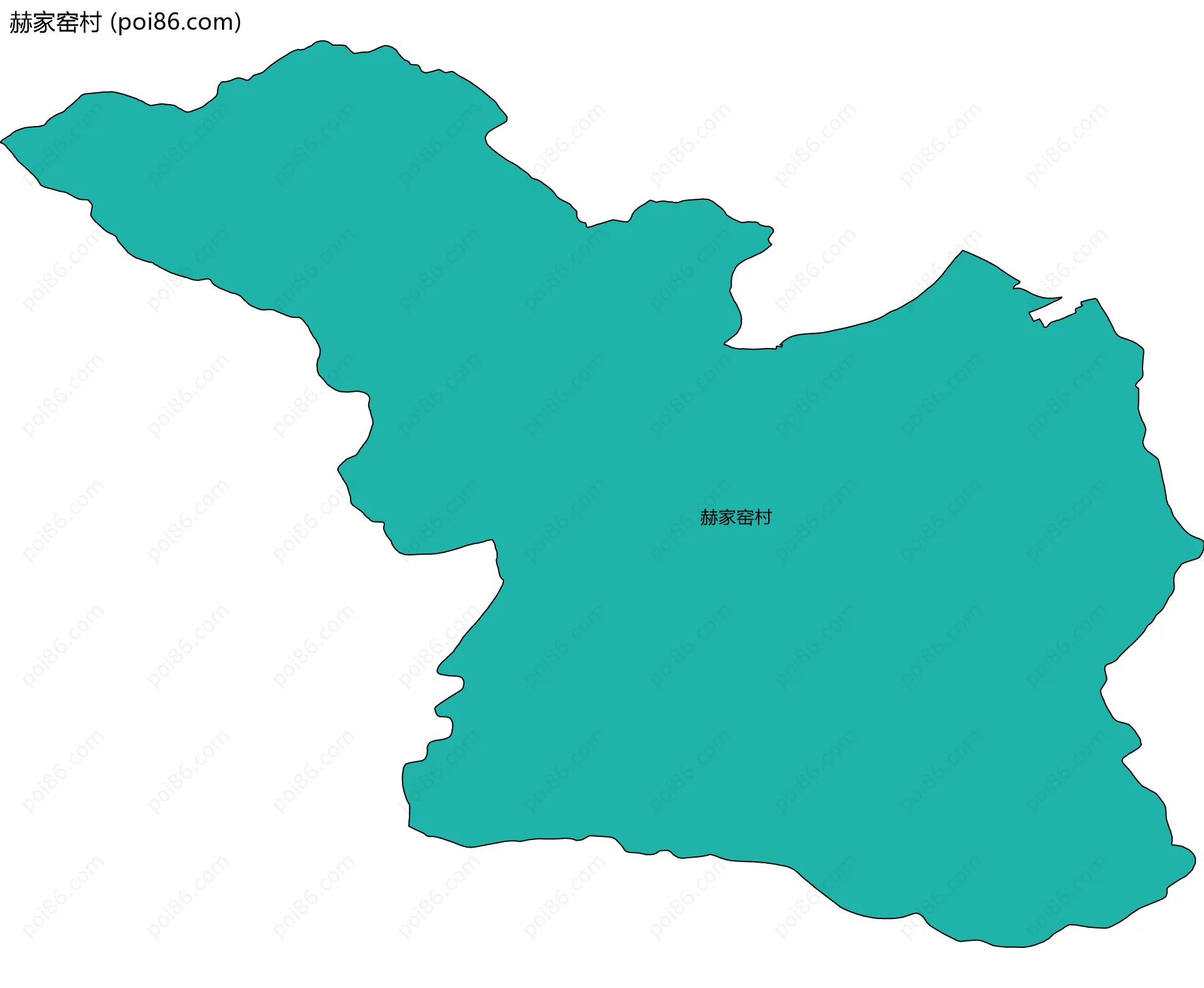 赫家窑村边界地图