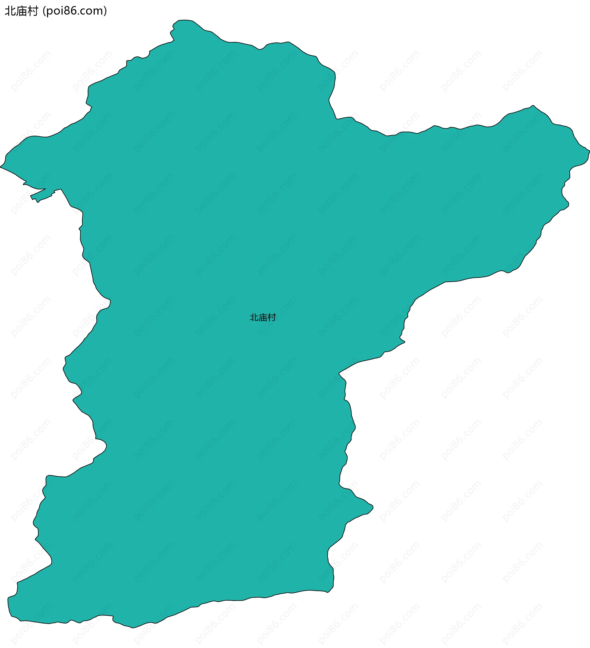 北庙村边界地图